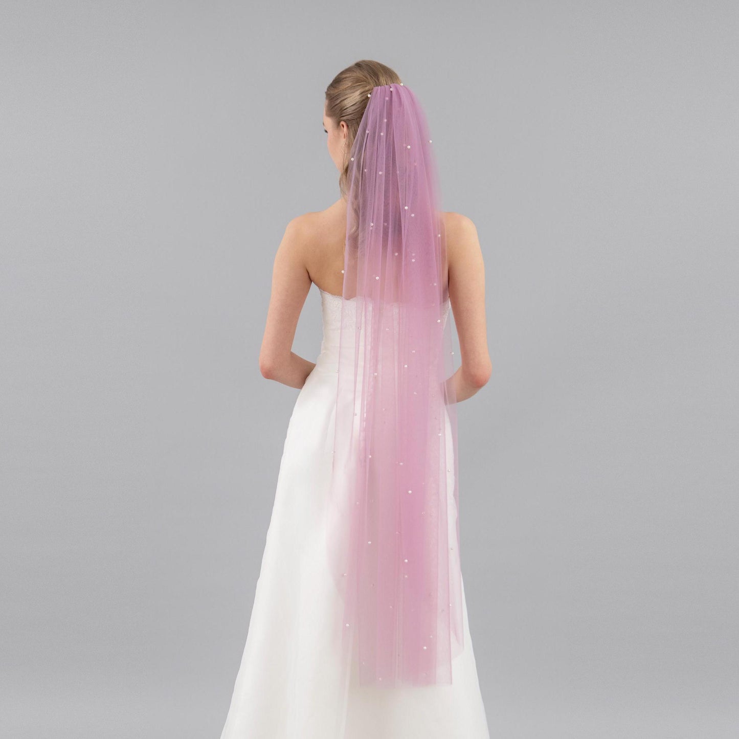 Lilac Purple Pearl Veil