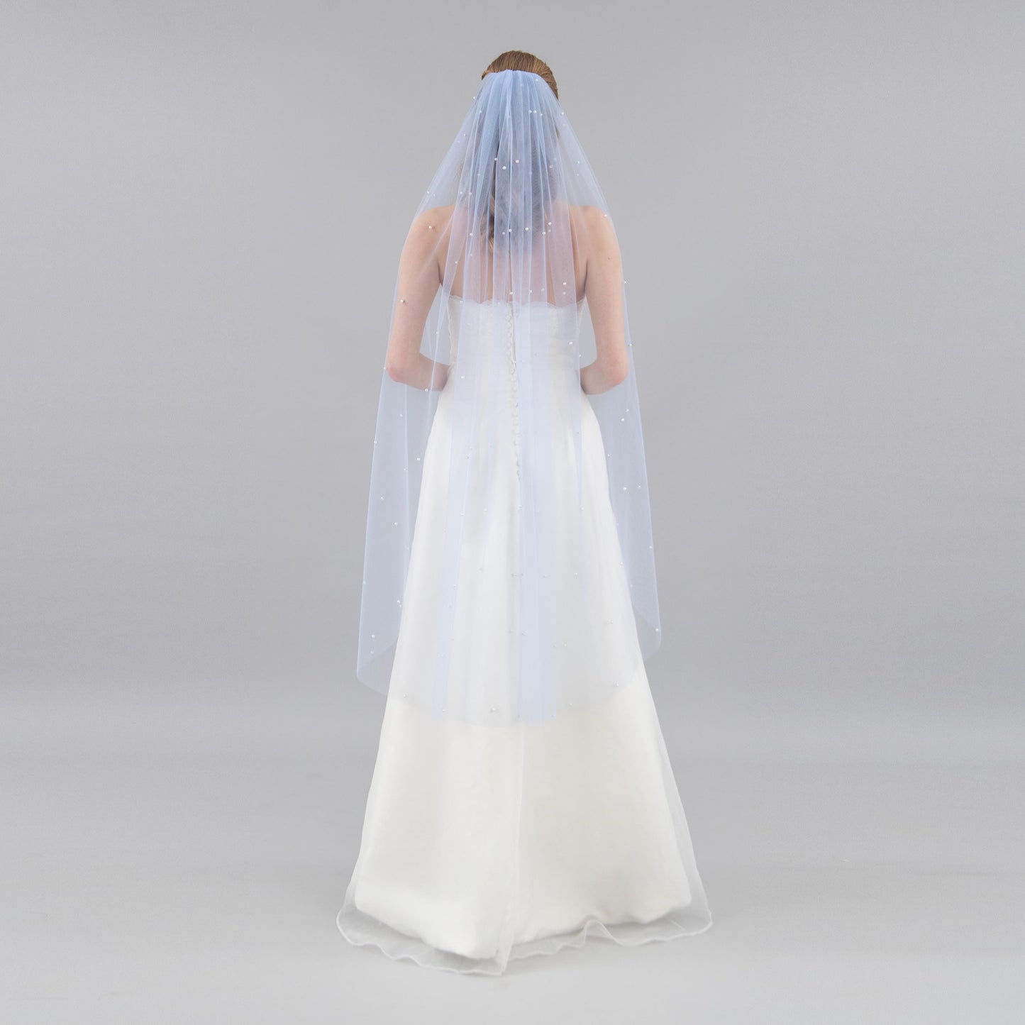Sky Blue Pearl Veil
