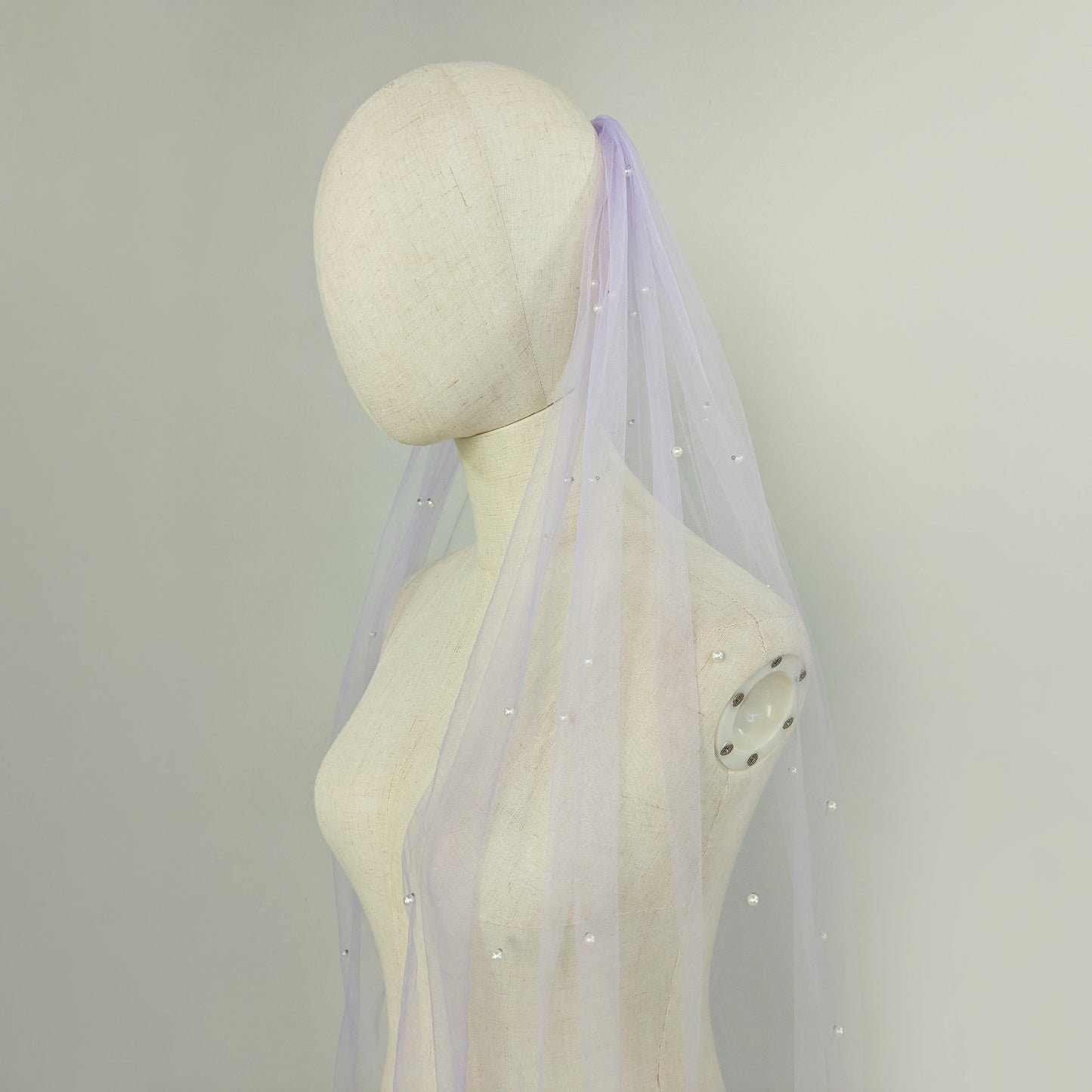 Lavender Purple Pearl Veil