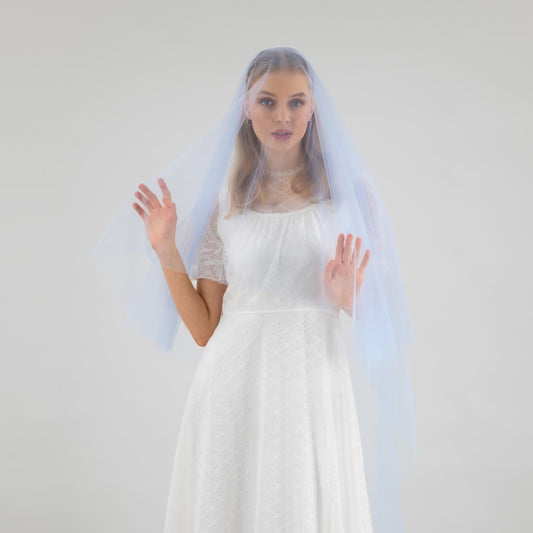 Sky Blue Blusher Veil