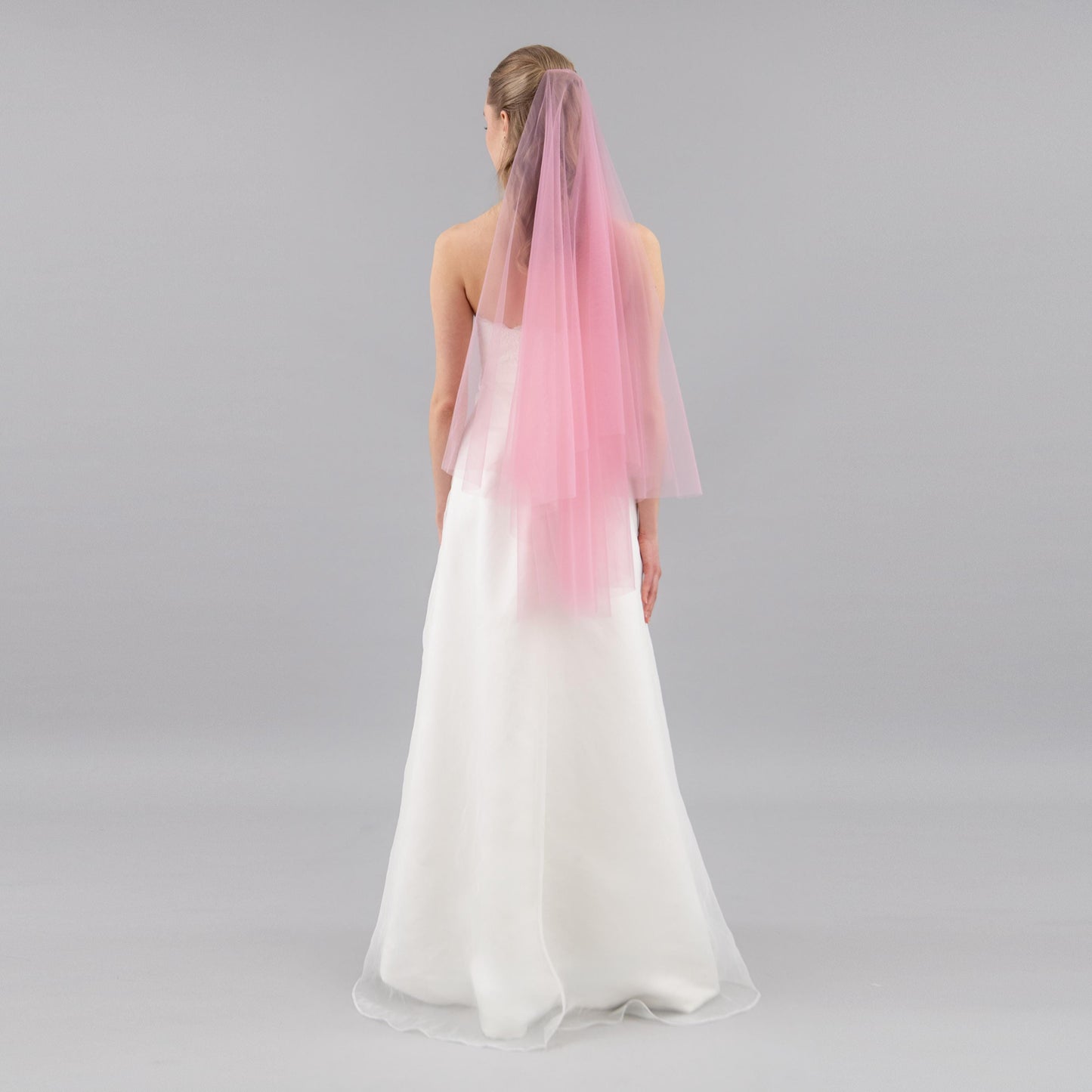 Rose Pink Blusher Veil