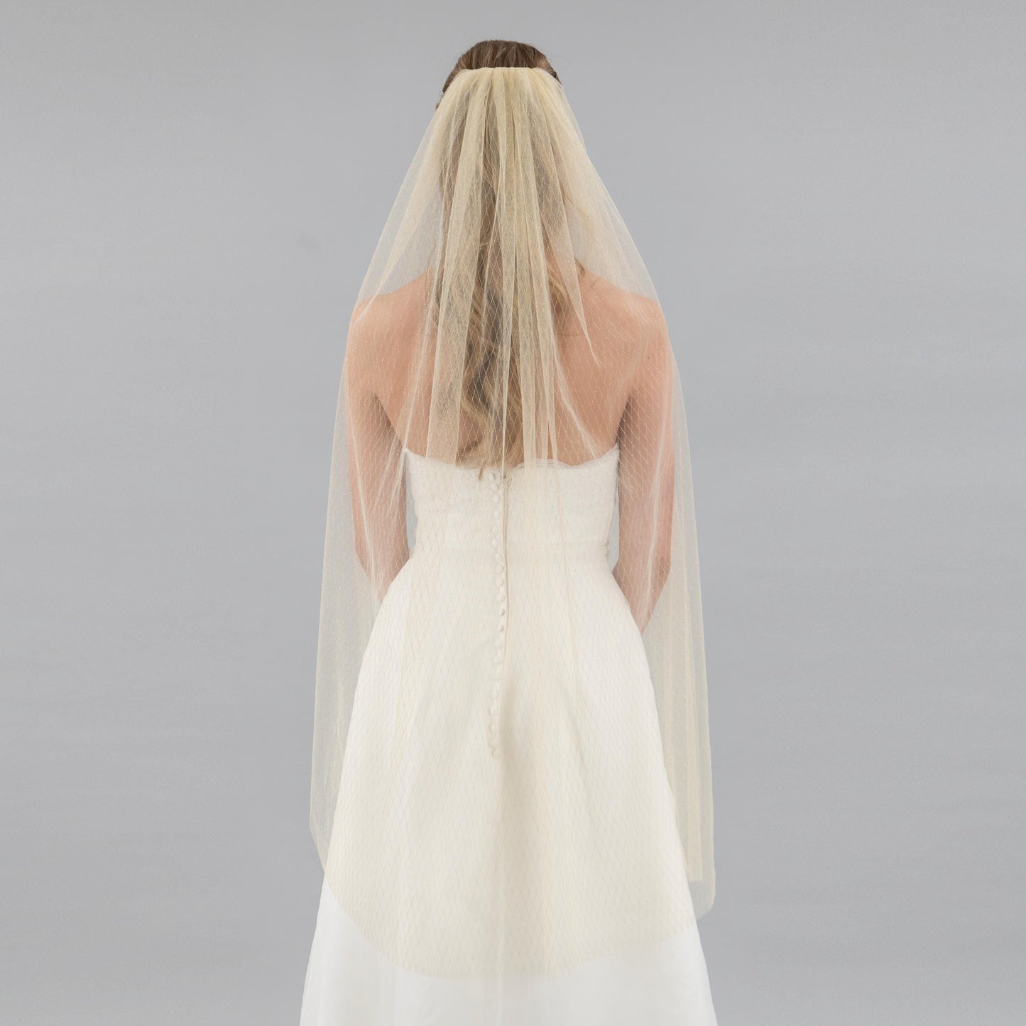 Champagne and Gold Thread Veil
