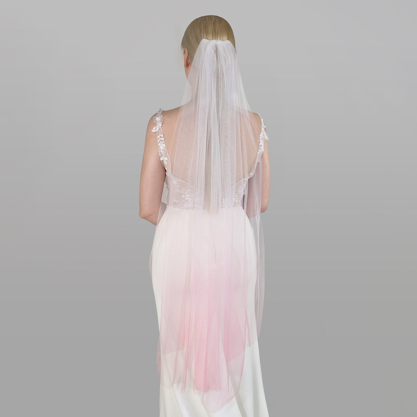 Rose Pink Ombre Veil