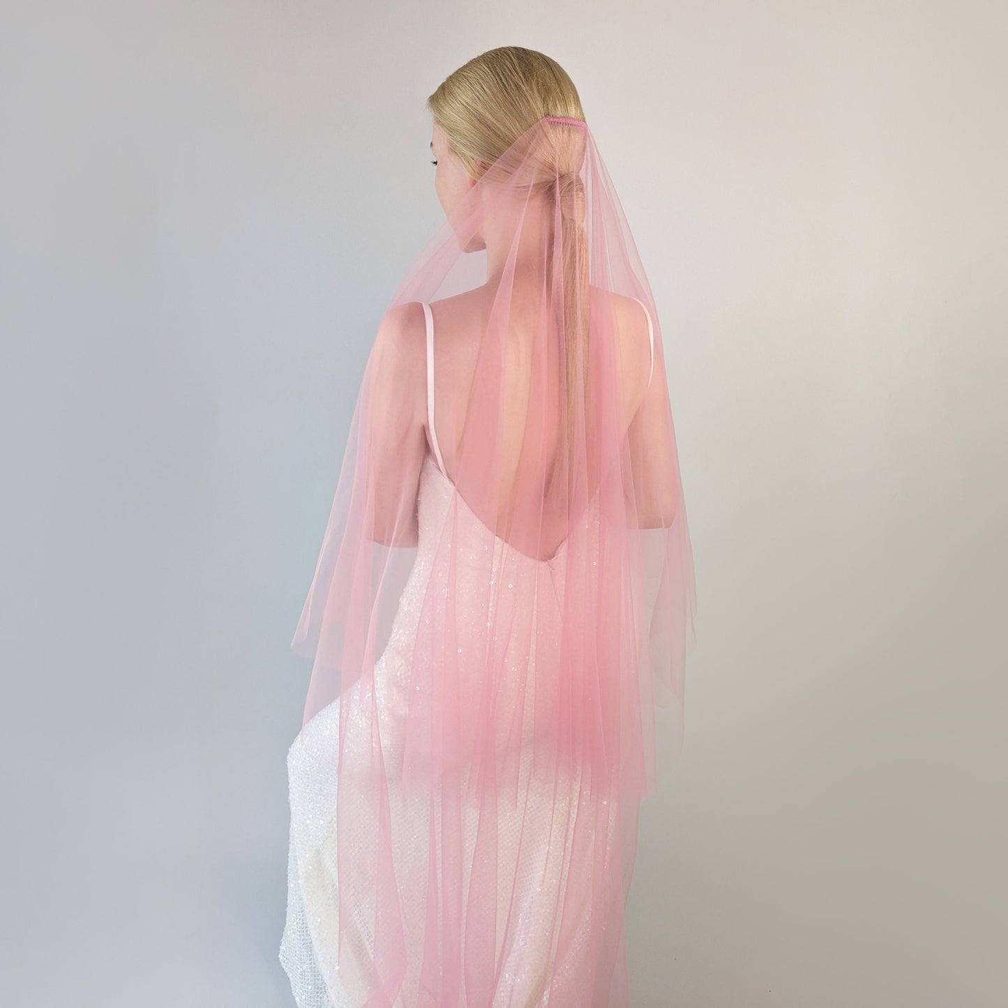Dusty Pink Blusher Veil
