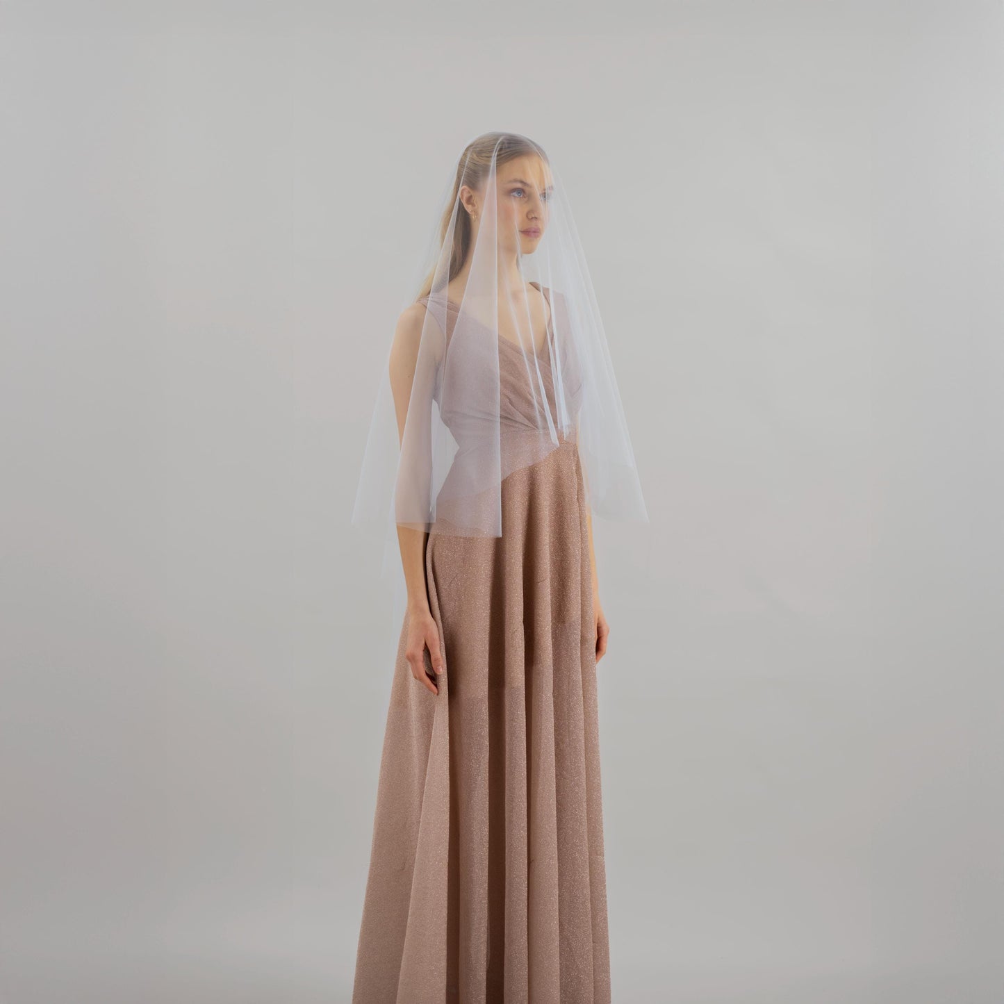 Baby Blue Blusher Veil