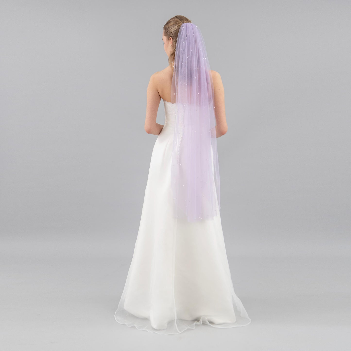 Lavender Purple Pearl Veil