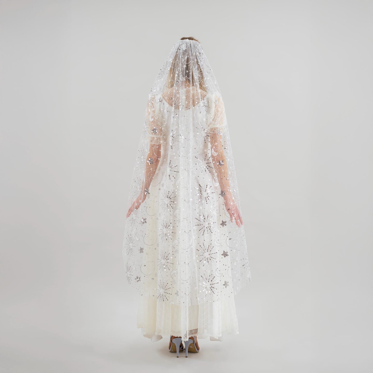 Ivory and Silver Celestial Veil