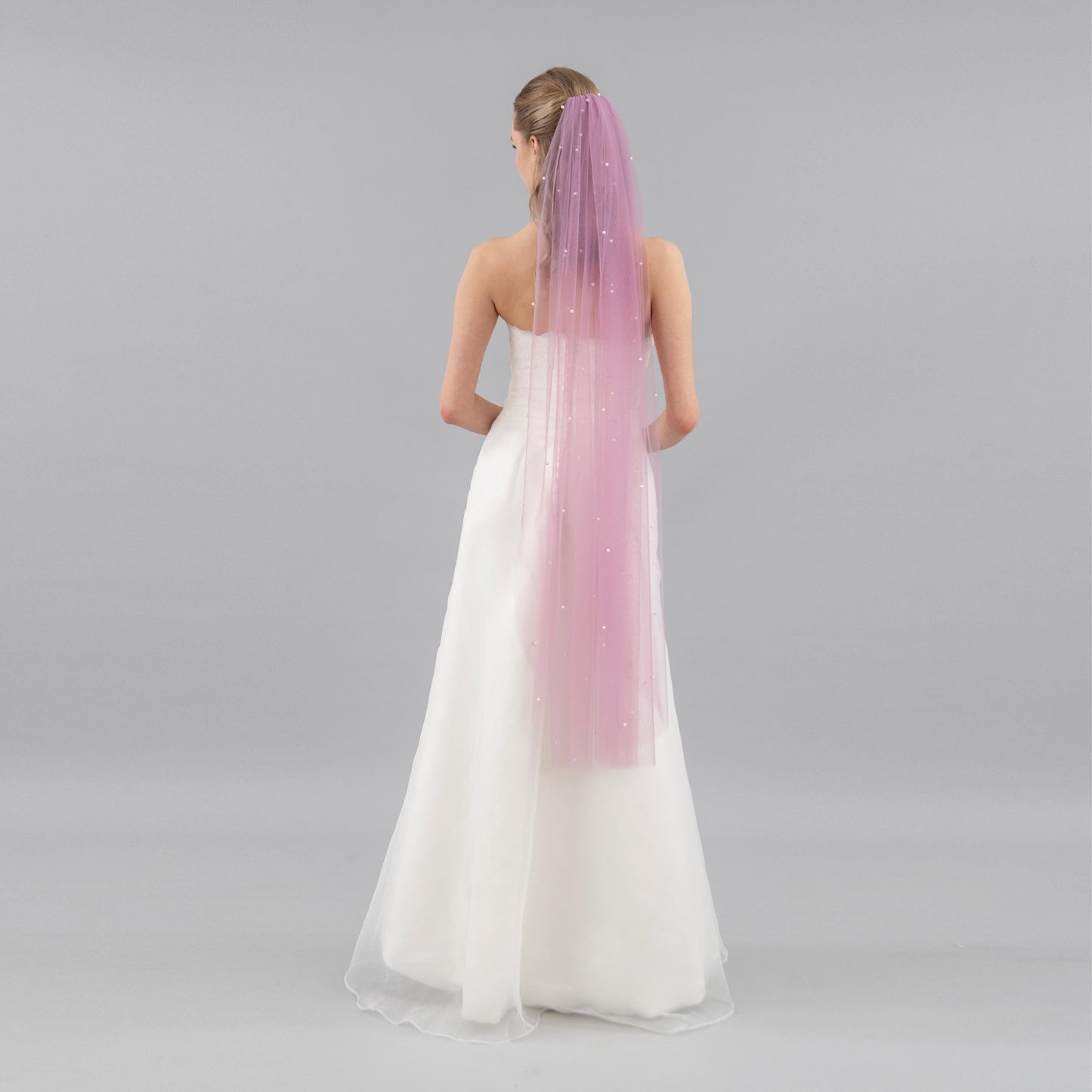 Lilac Purple Pearl Veil