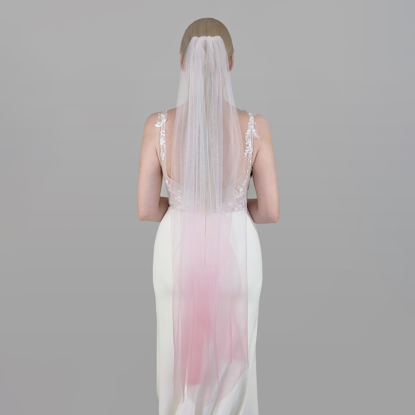 Rose Pink Ombre Veil