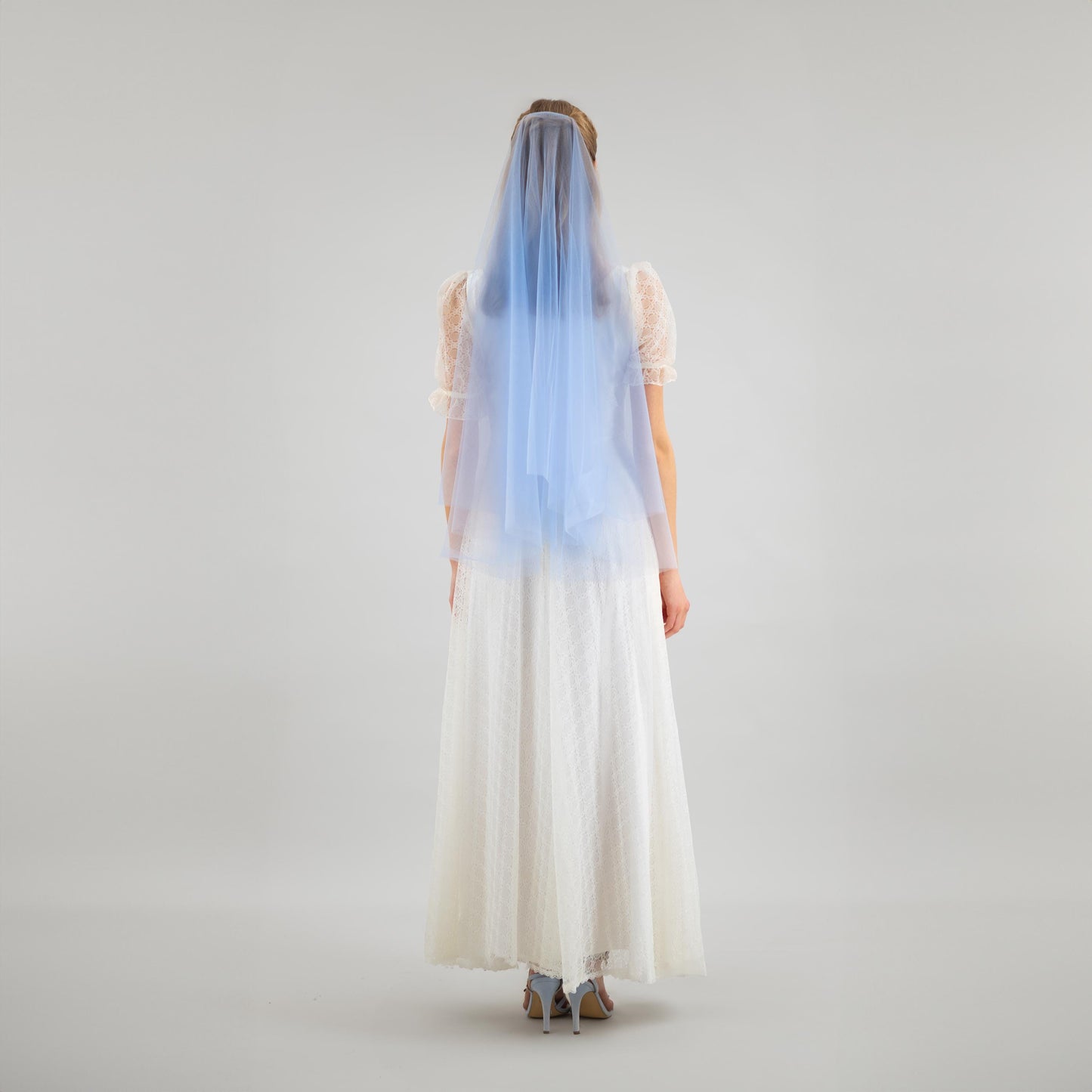 Sky Blue Blusher Veil