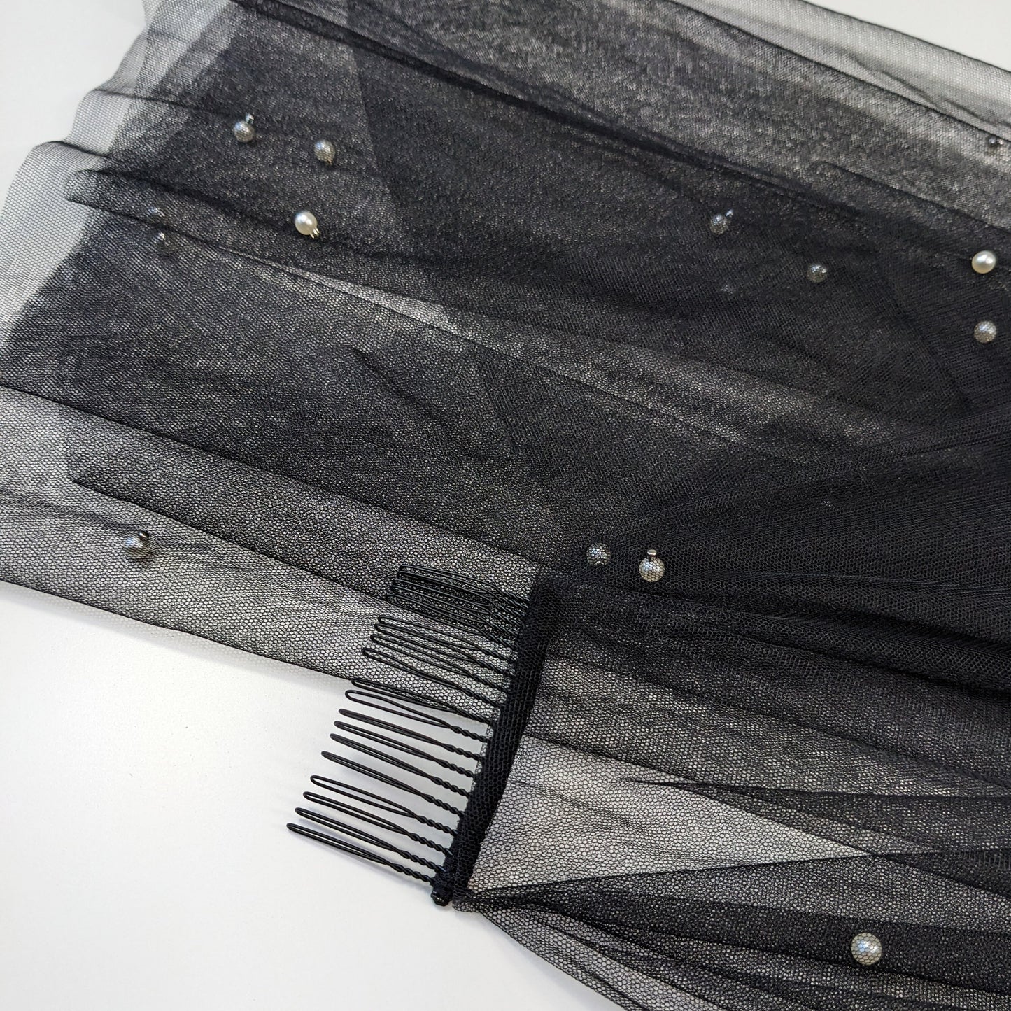 Black Pearl Blusher Veil