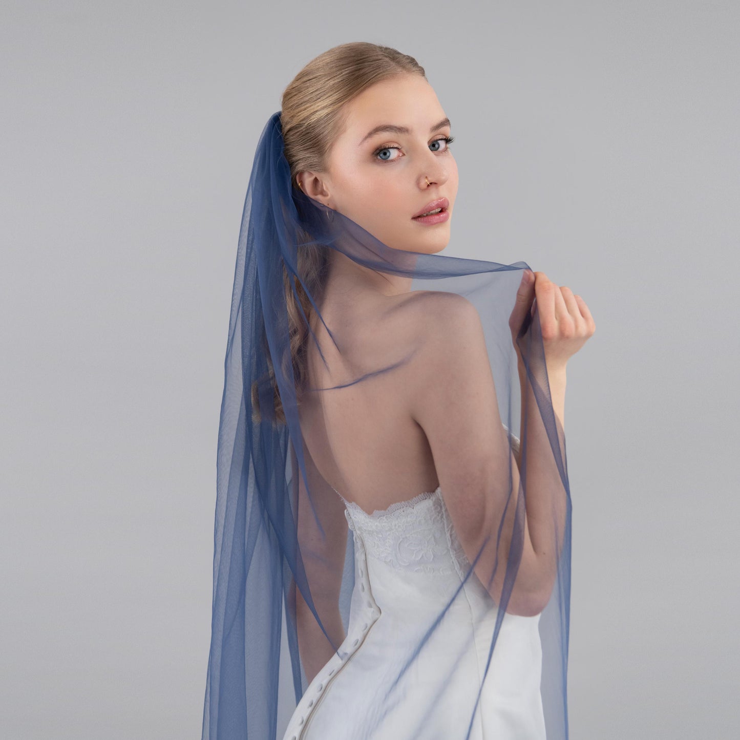 Navy Blue Veil