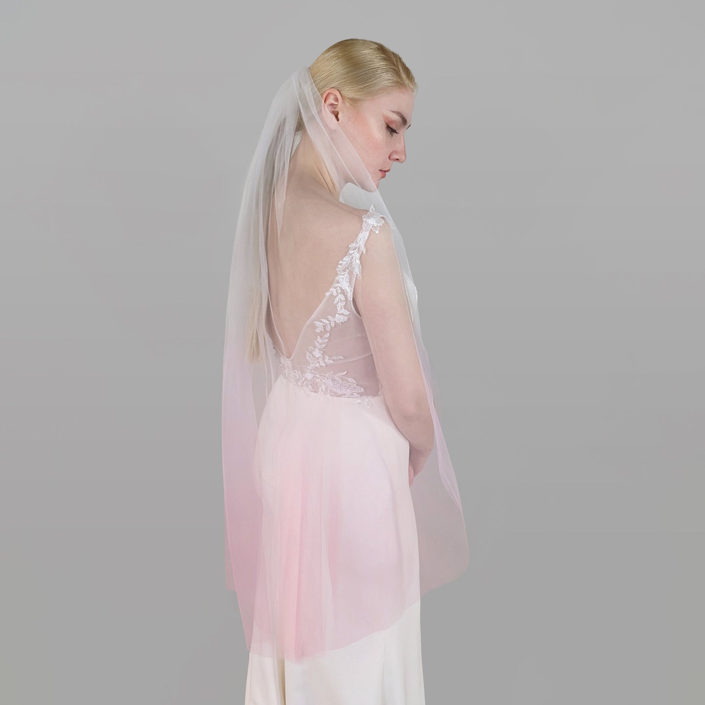 Rose Pink Ombre Veil
