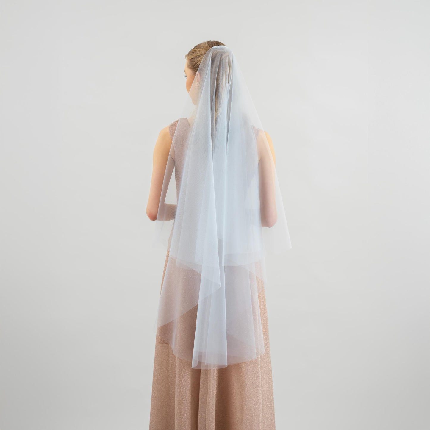 Baby Blue Blusher Veil