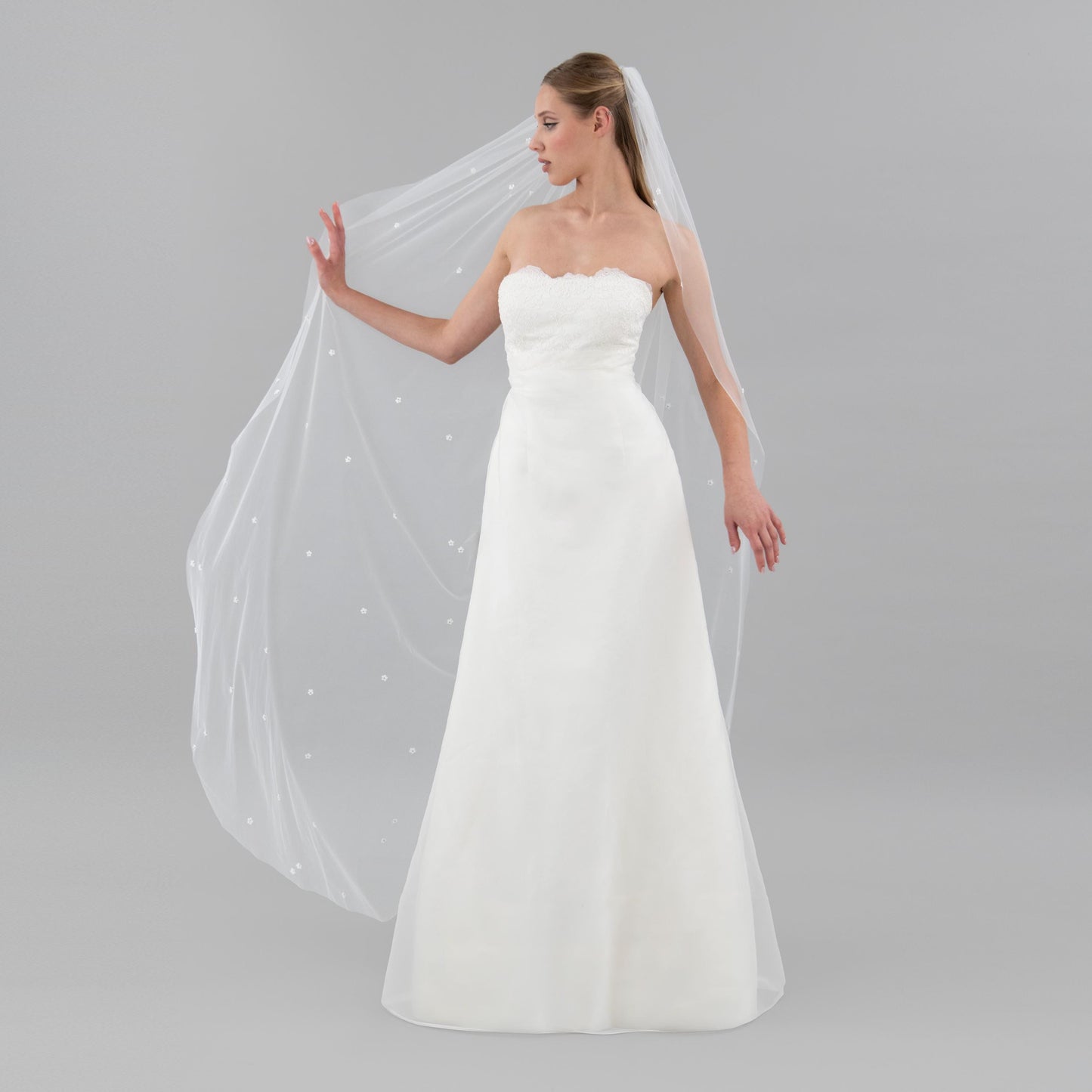 Ivory Mini Flower Veil