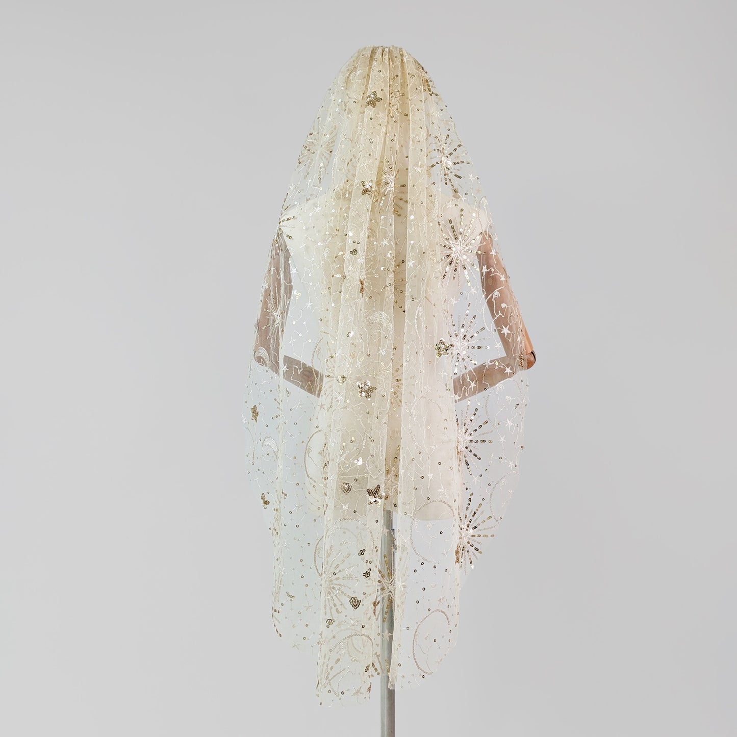 Champagne and Gold Celestial Veil