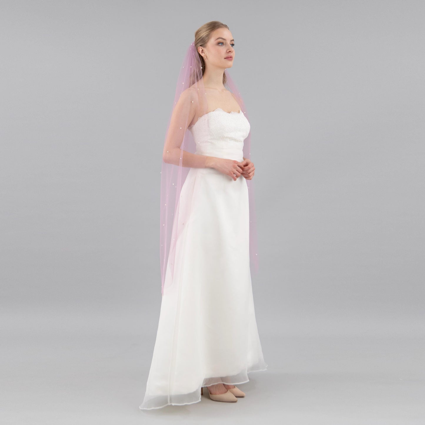 Lilac Purple Pearl Veil