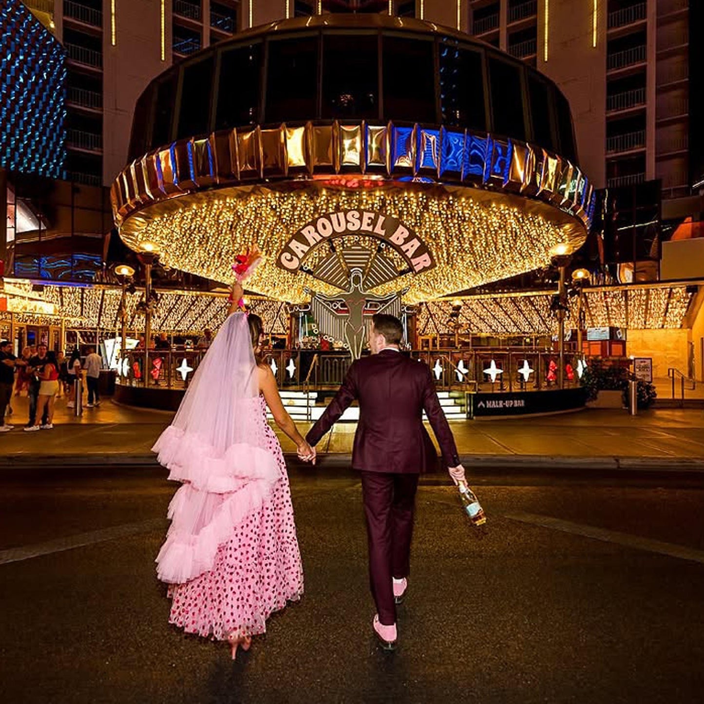 Rose Pink Ruffle Veil