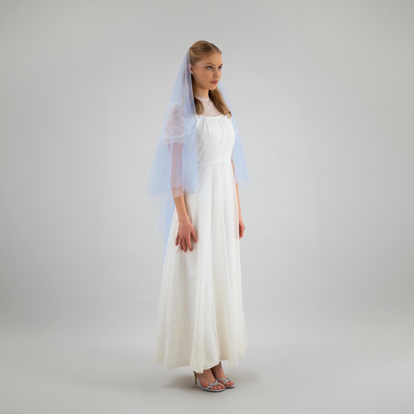 Sky Blue Blusher Veil