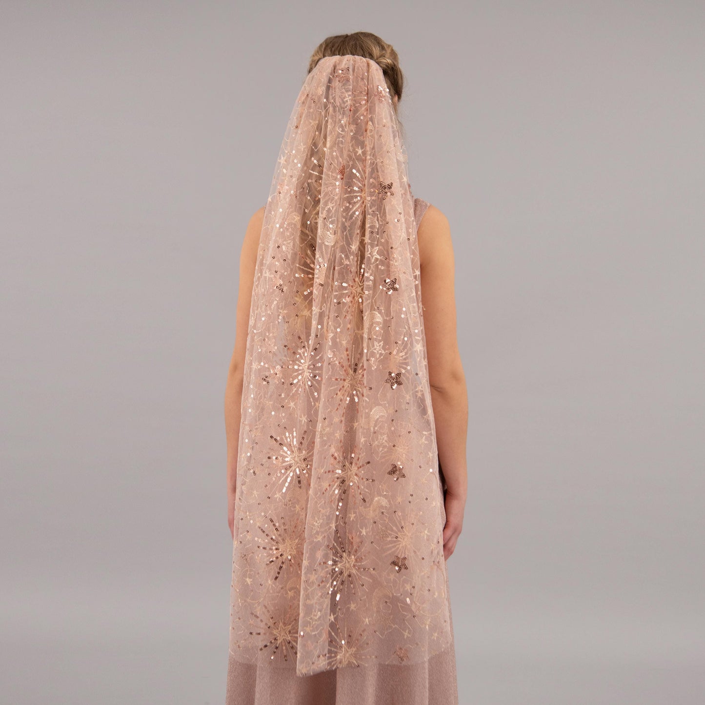 Blush and Rose Gold Celestial Veil