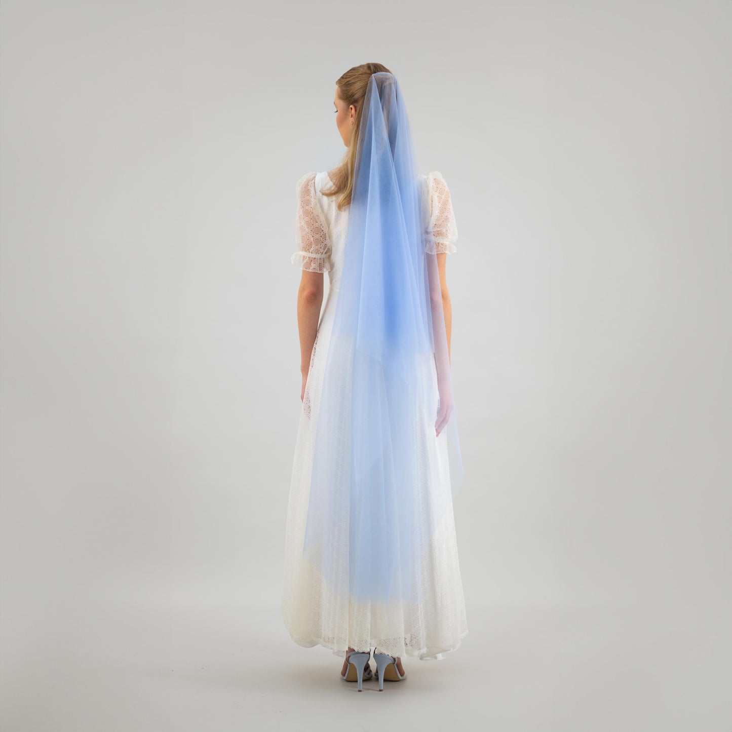Sky Blue Blusher Veil