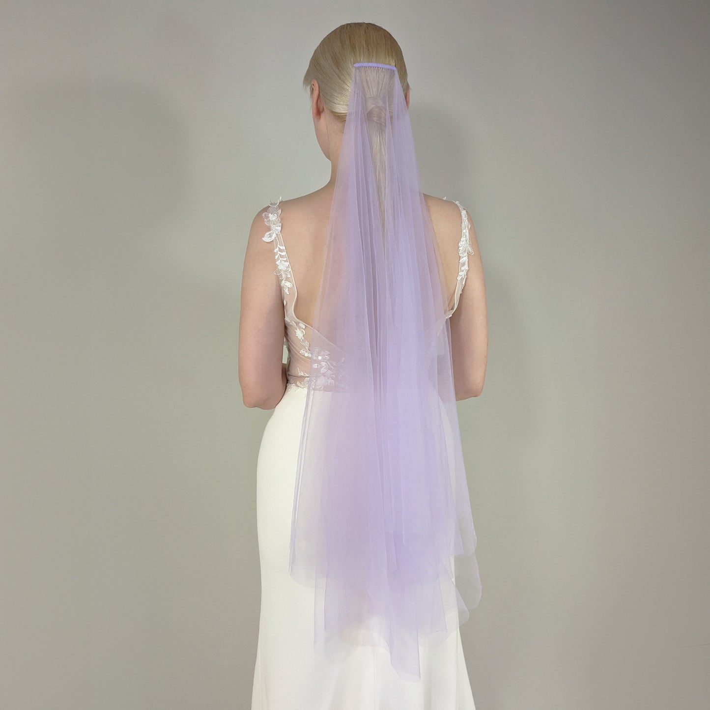 Lavender Purple Blusher Veil