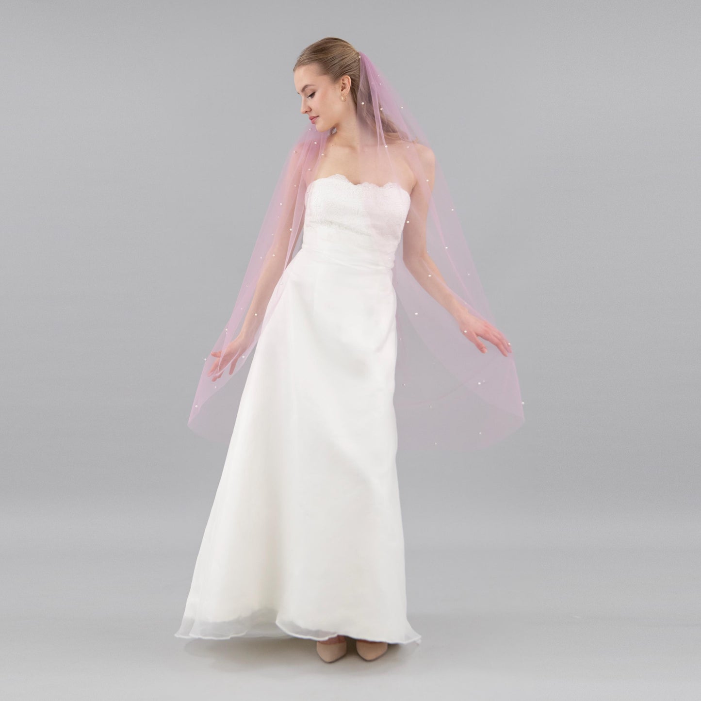 Lilac Purple Pearl Veil