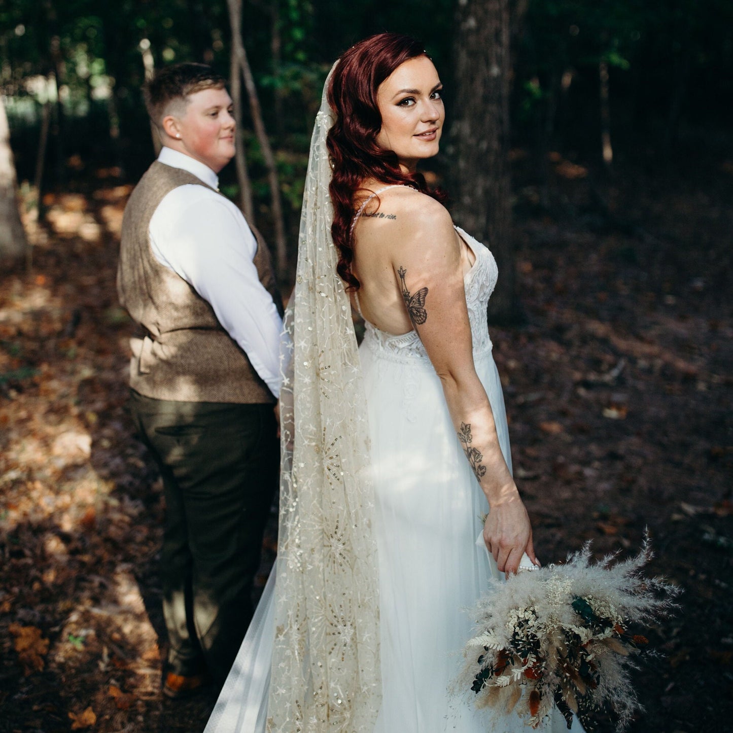 Champagne and Gold Celestial Veil
