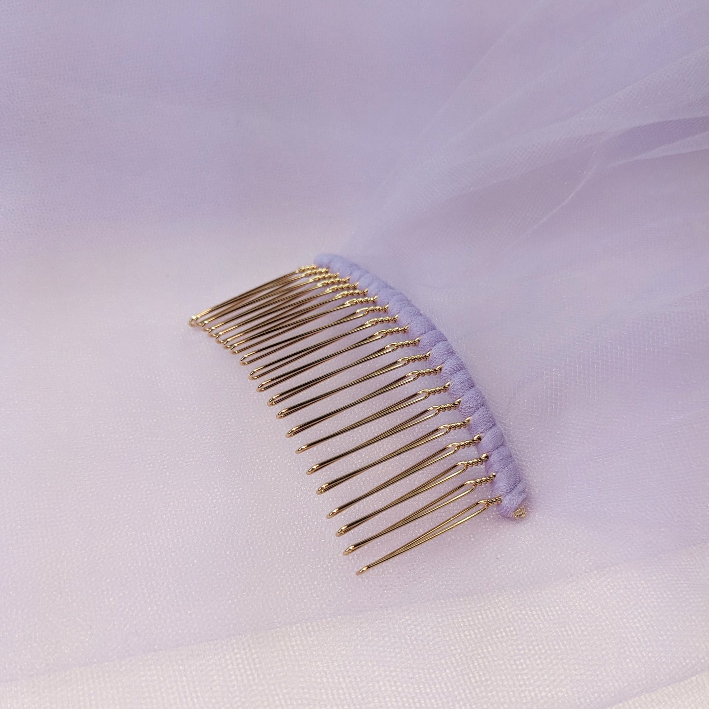 Lavender Purple Blusher Veil