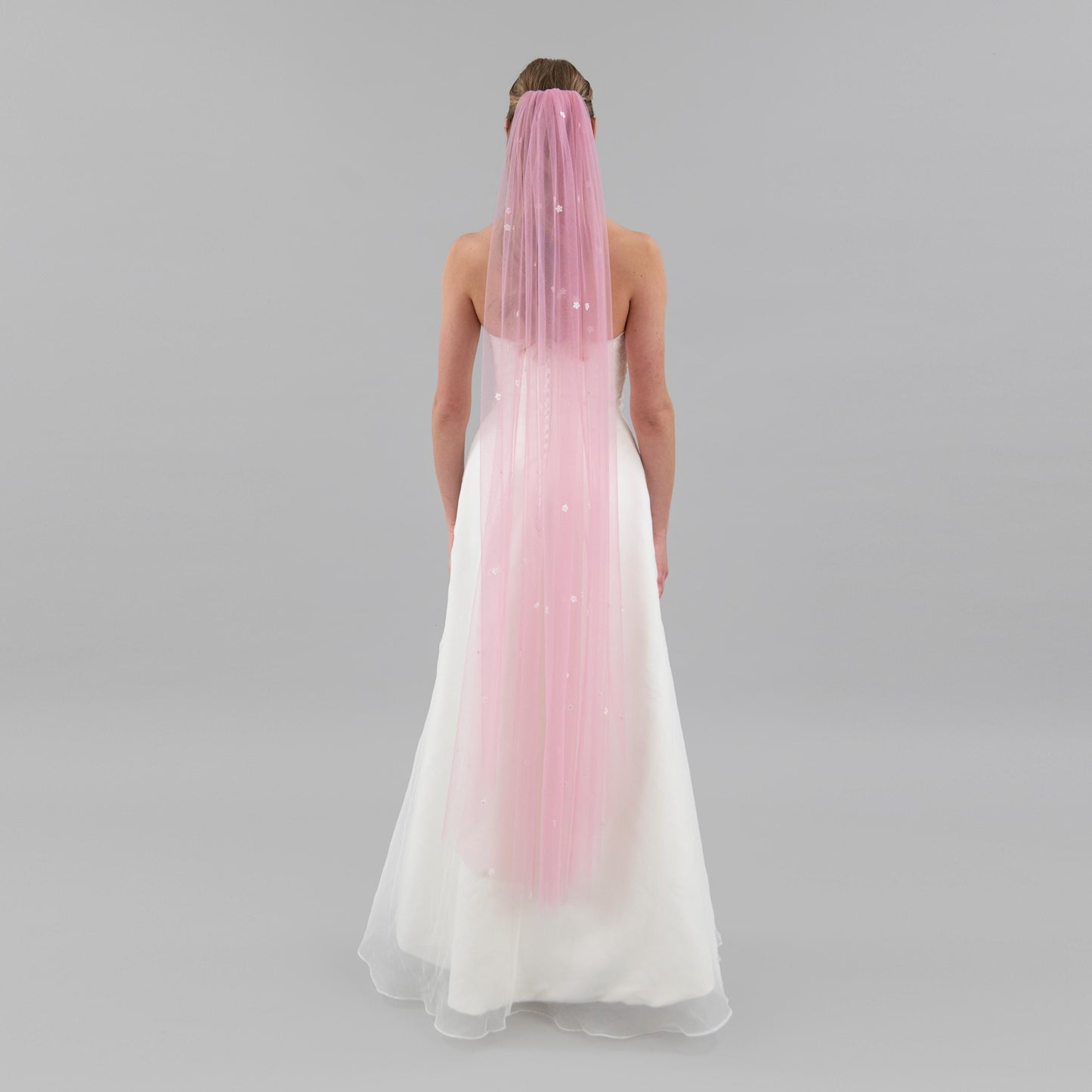 Rose Pink Mini Flower Veil