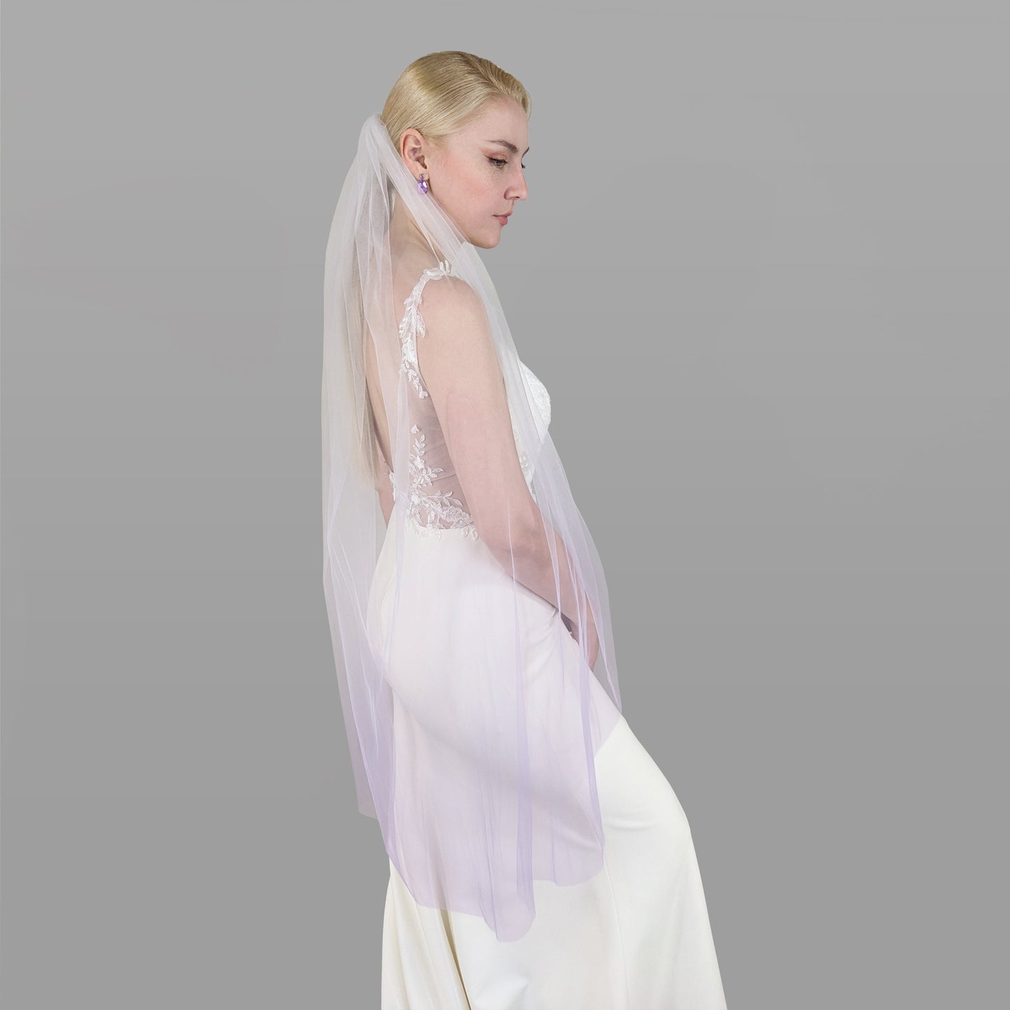 Lavender Purple Ombre Veil