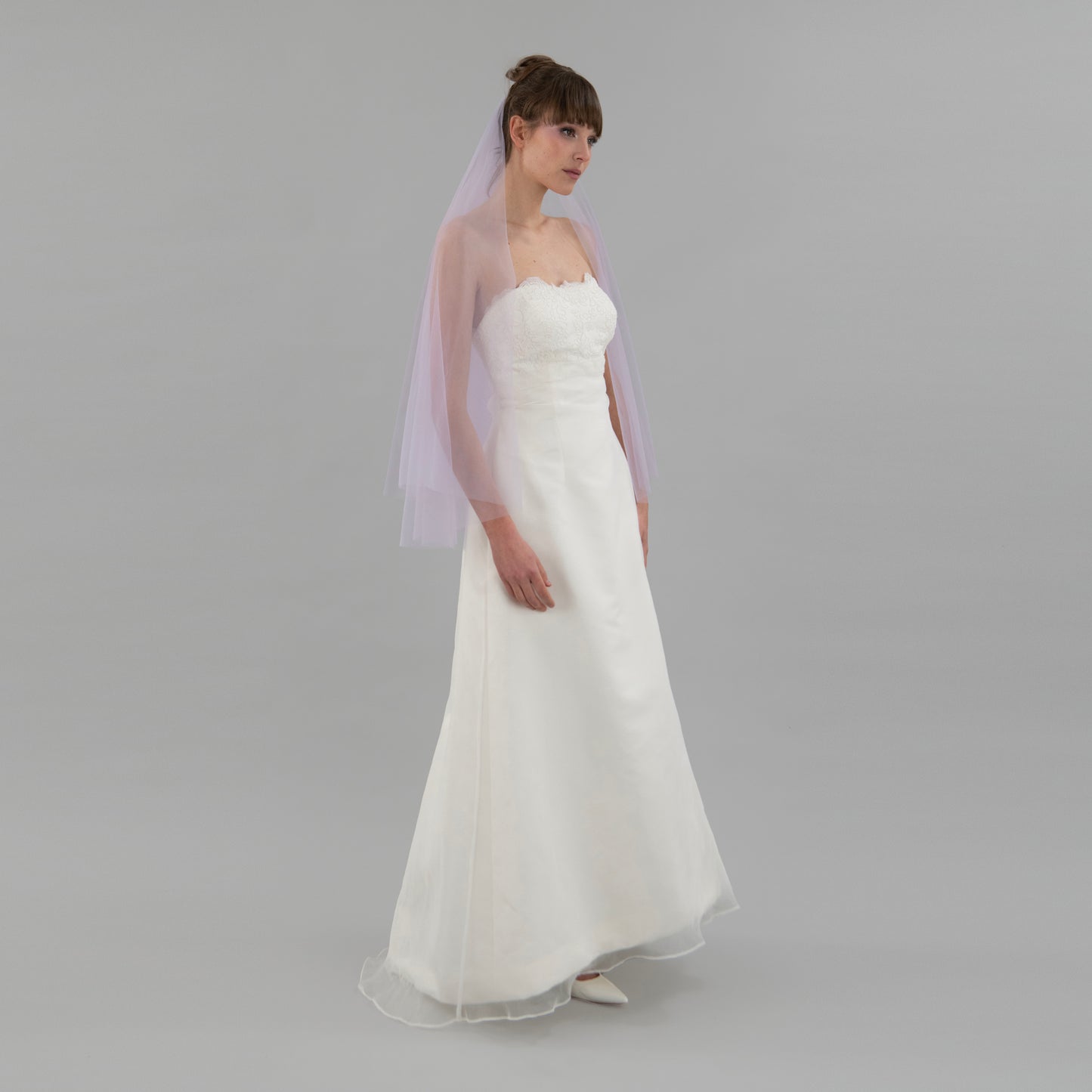Lavender Purple Blusher Veil