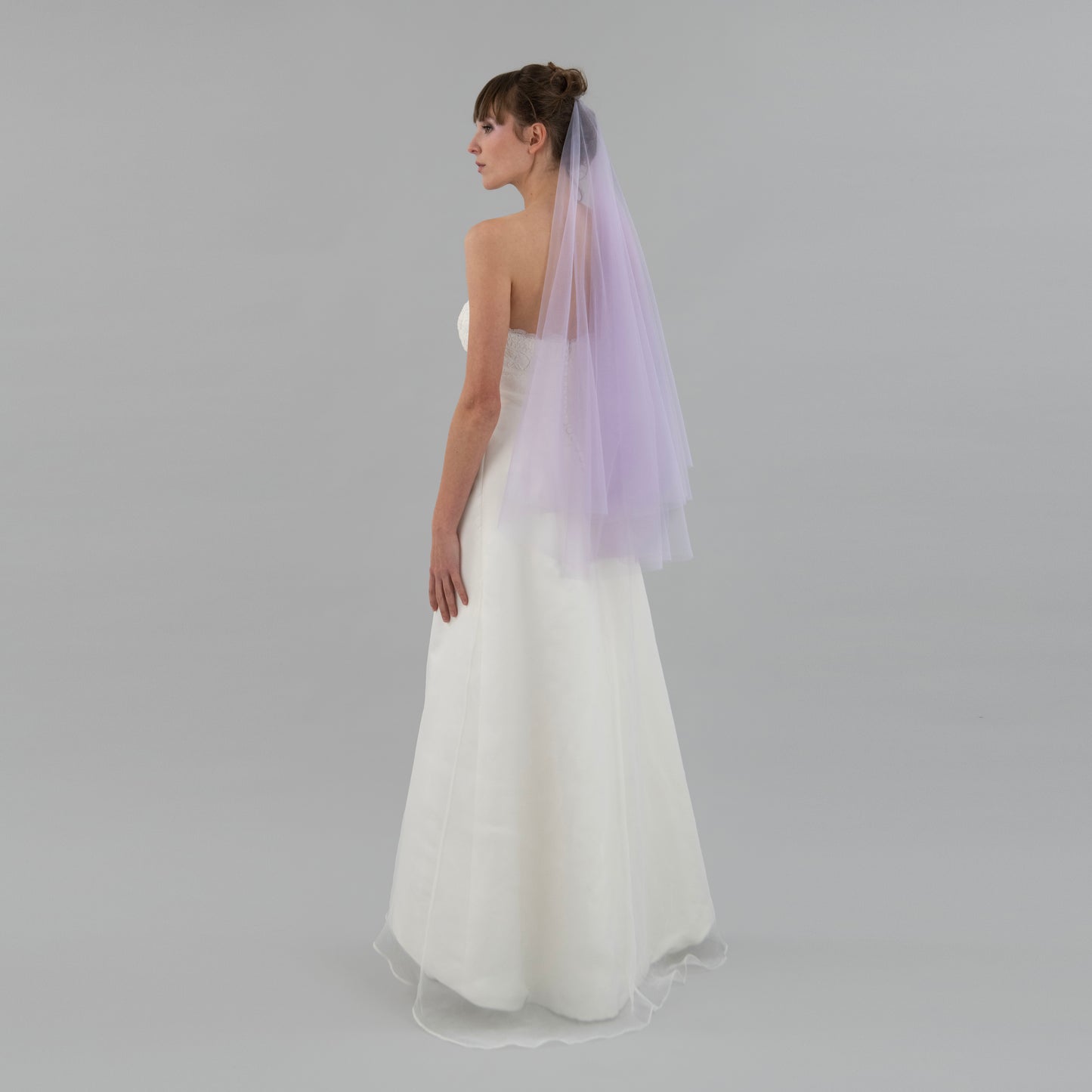 Lavender Purple Blusher Veil