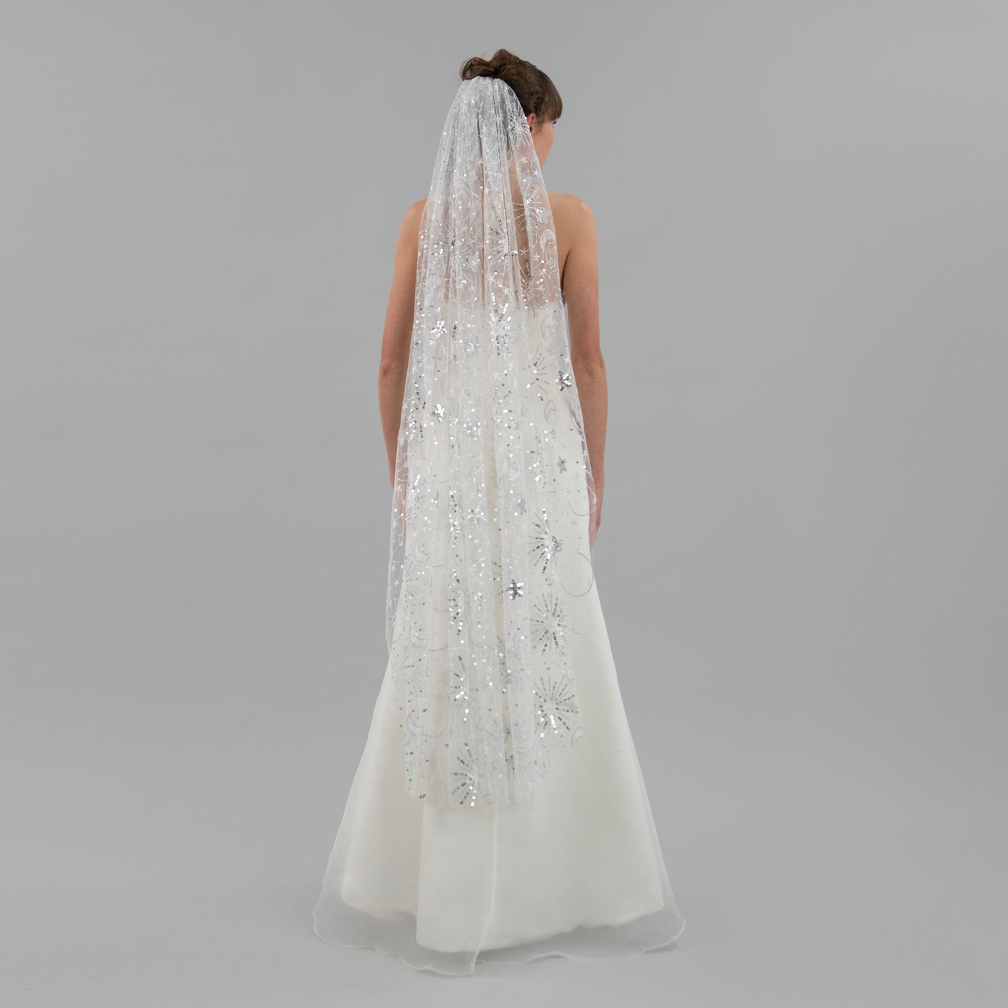 Ivory and Silver Celestial Veil