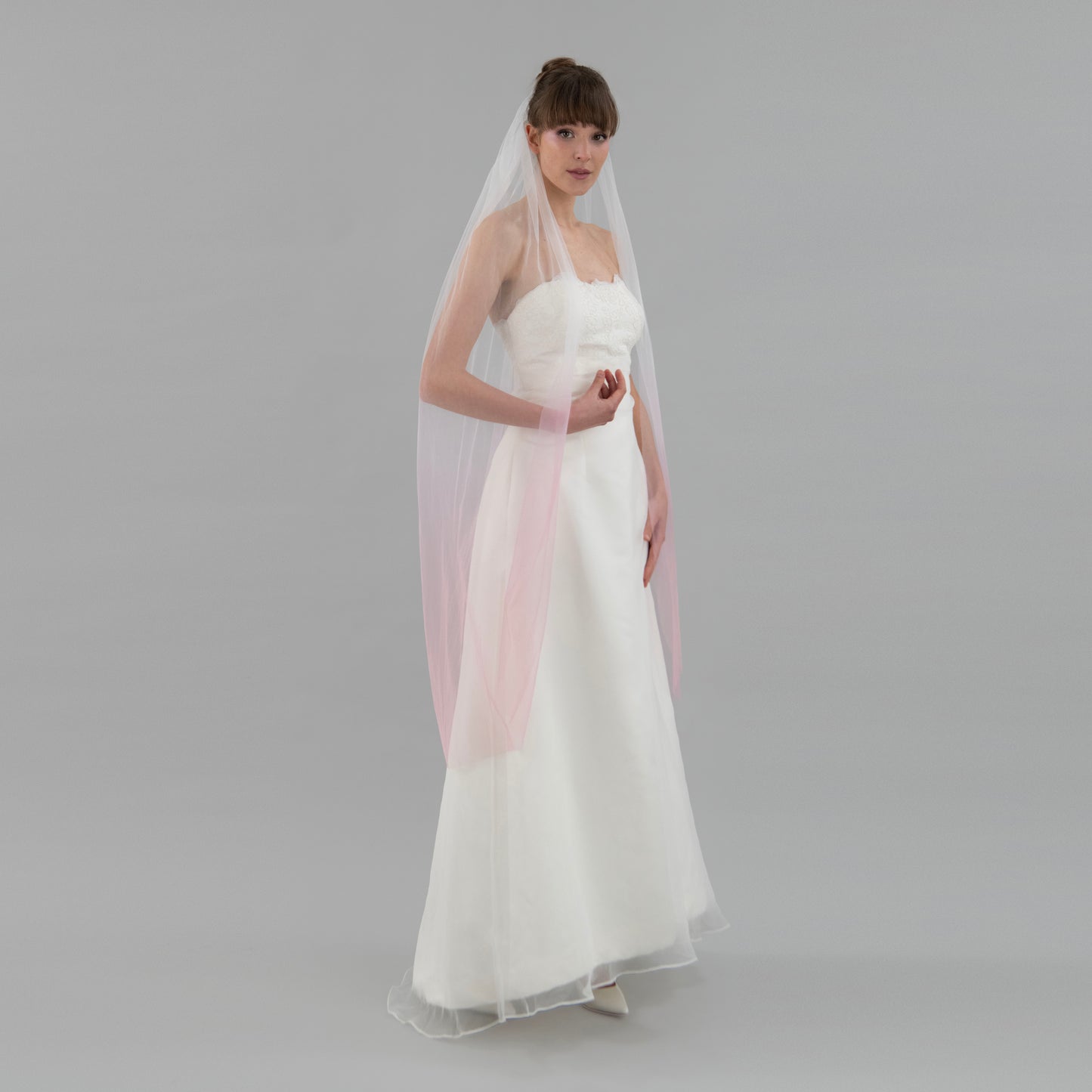 Rose Pink Ombre Veil