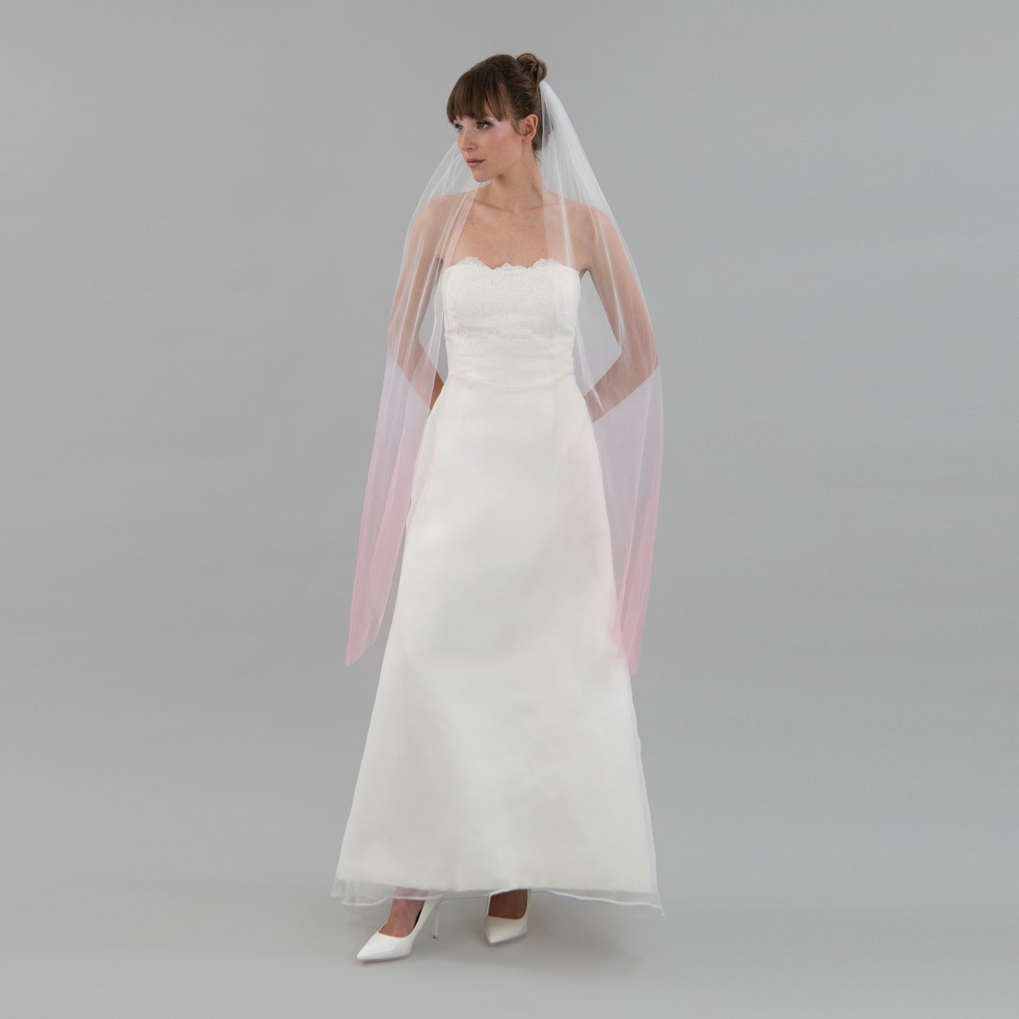 Rose Pink Ombre Veil