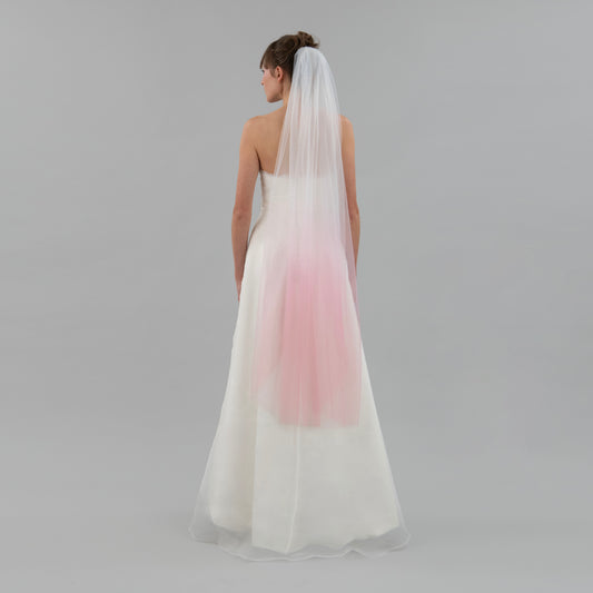 Rose Pink Ombre Veil