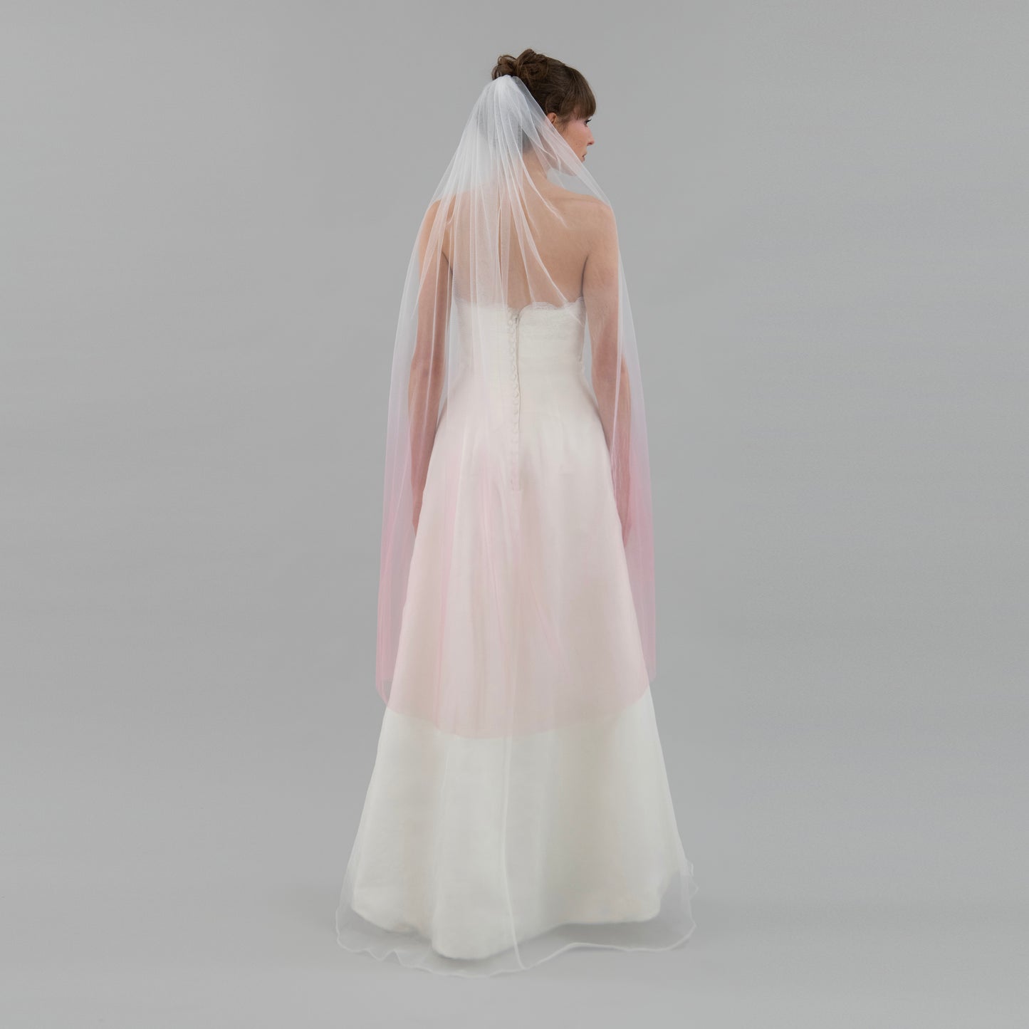 Rose Pink Ombre Veil