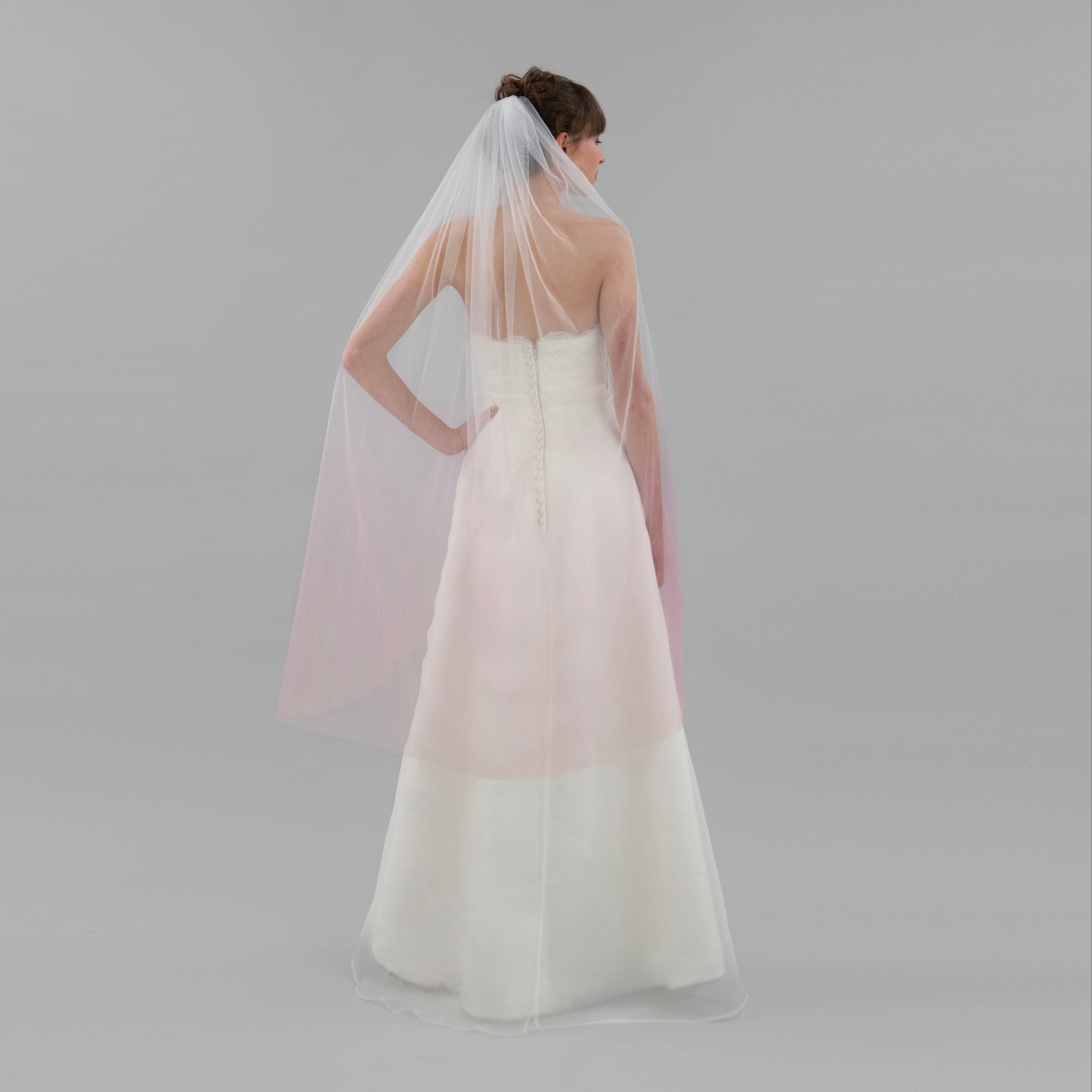 Rose Pink Ombre Veil