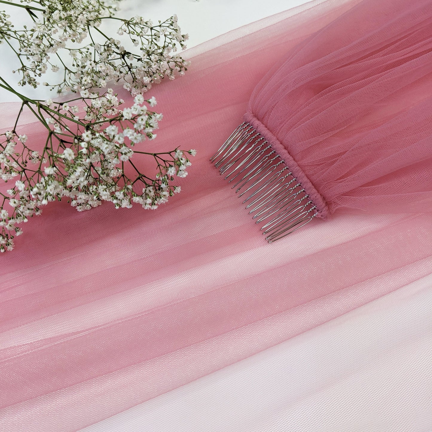 Dusty  Pink Veil