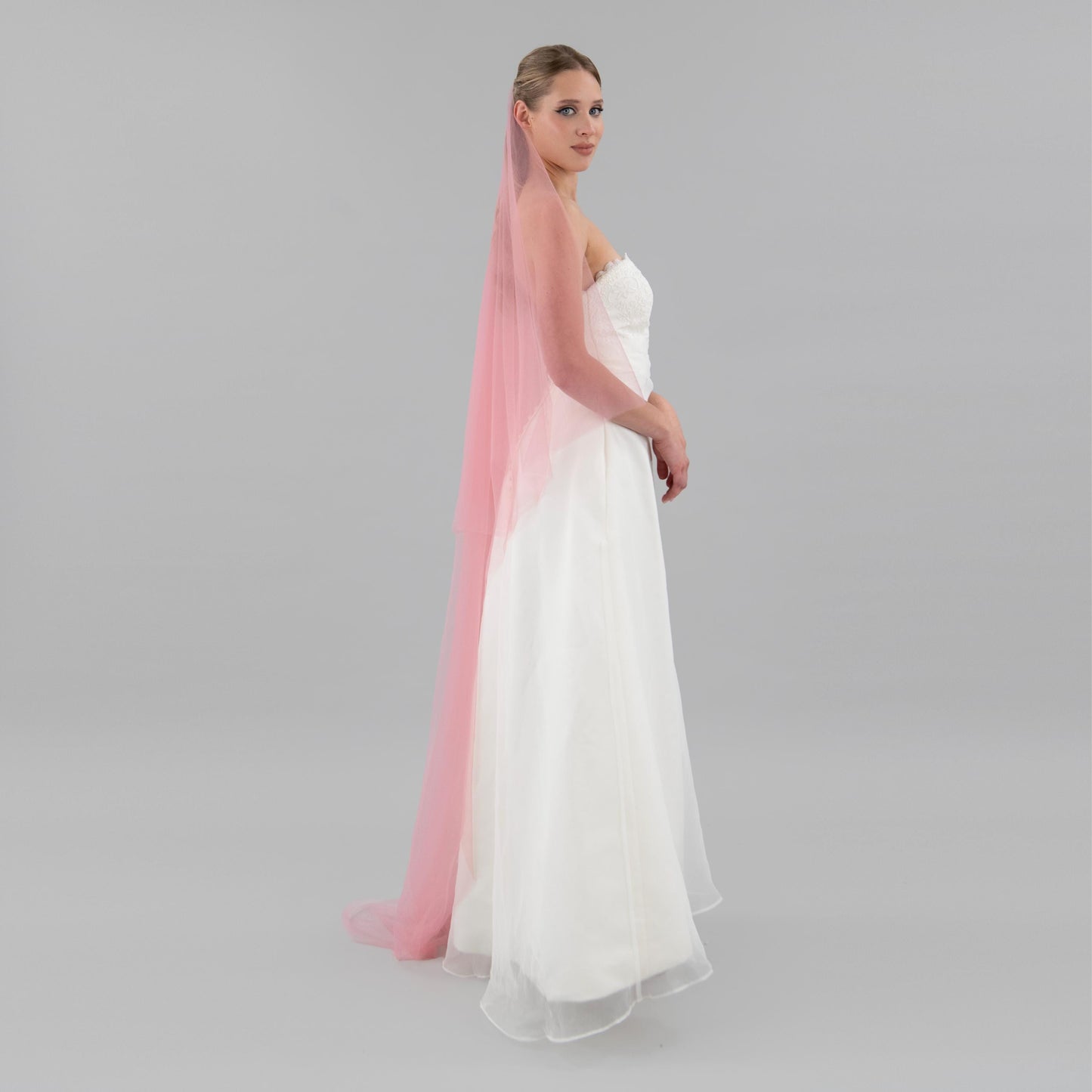 Dusty Pink Blusher Veil