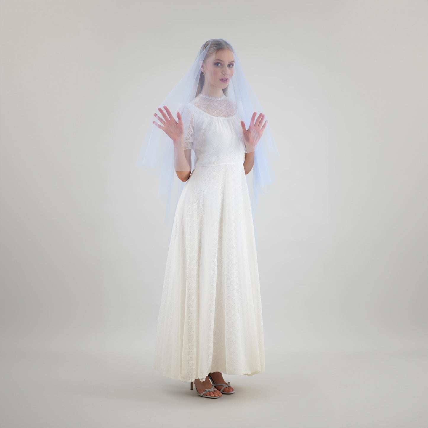 Sky Blue Blusher Veil