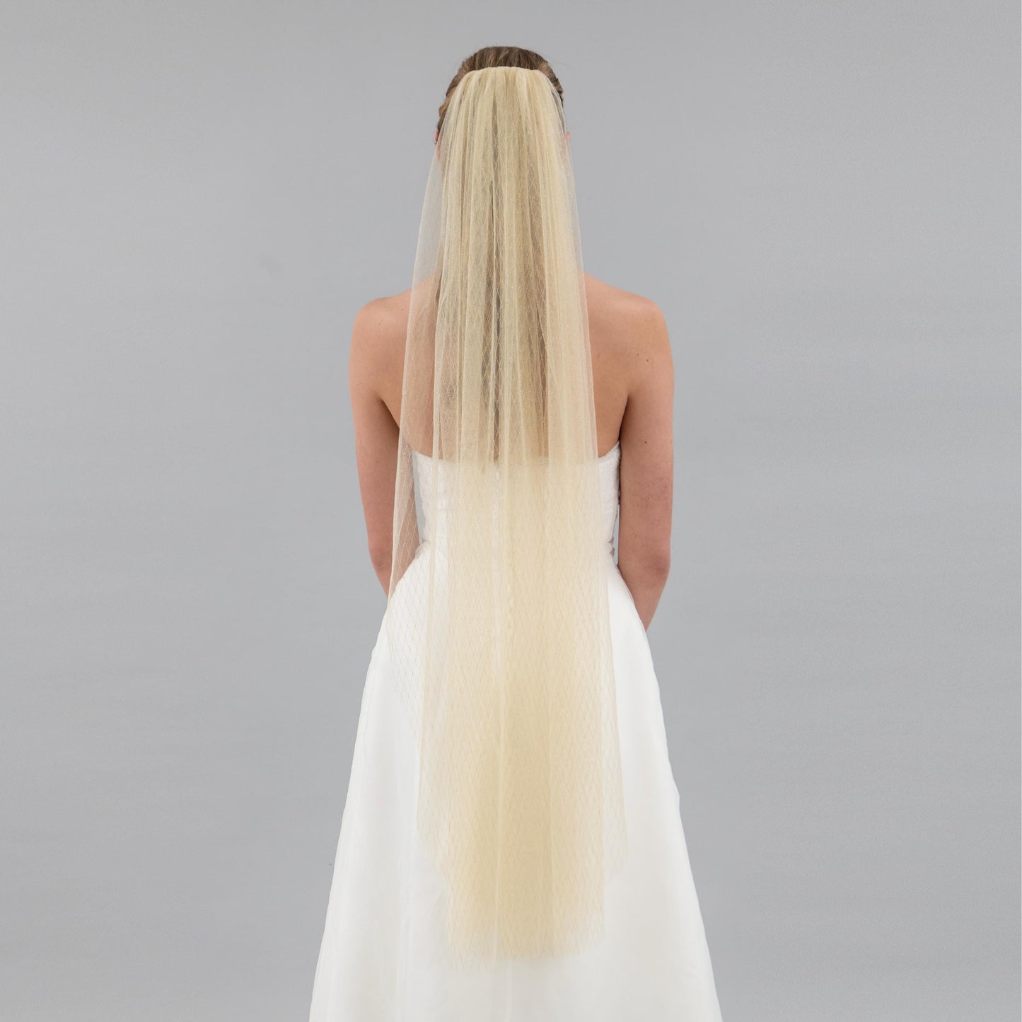 Champagne and Gold Thread Veil