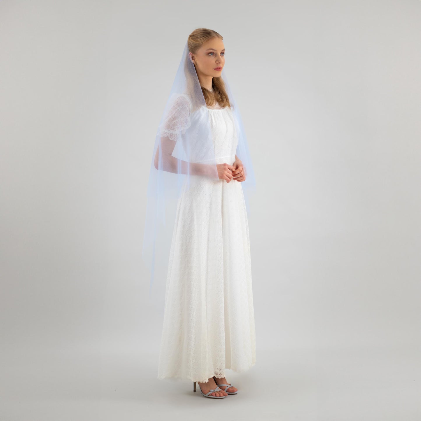 Sky Blue Blusher Veil