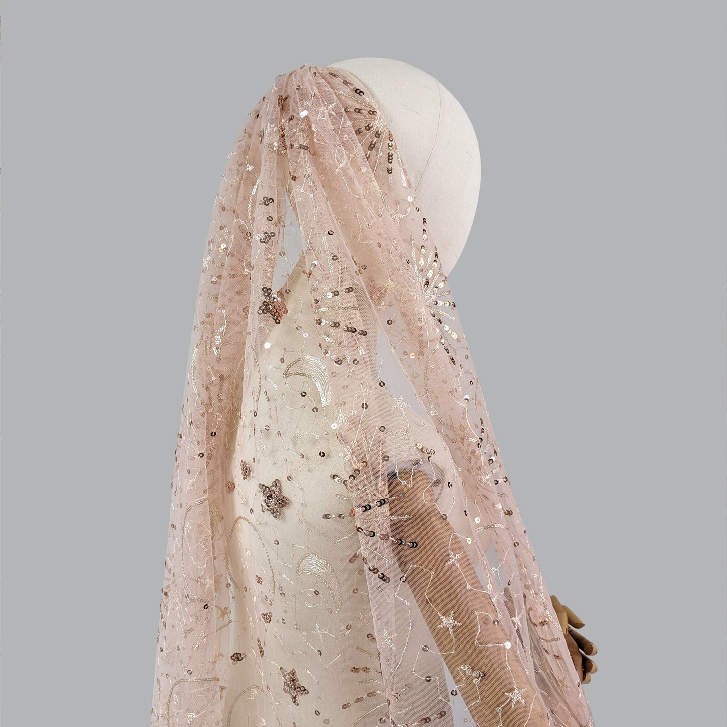 Blush and Rose Gold Celestial Veil