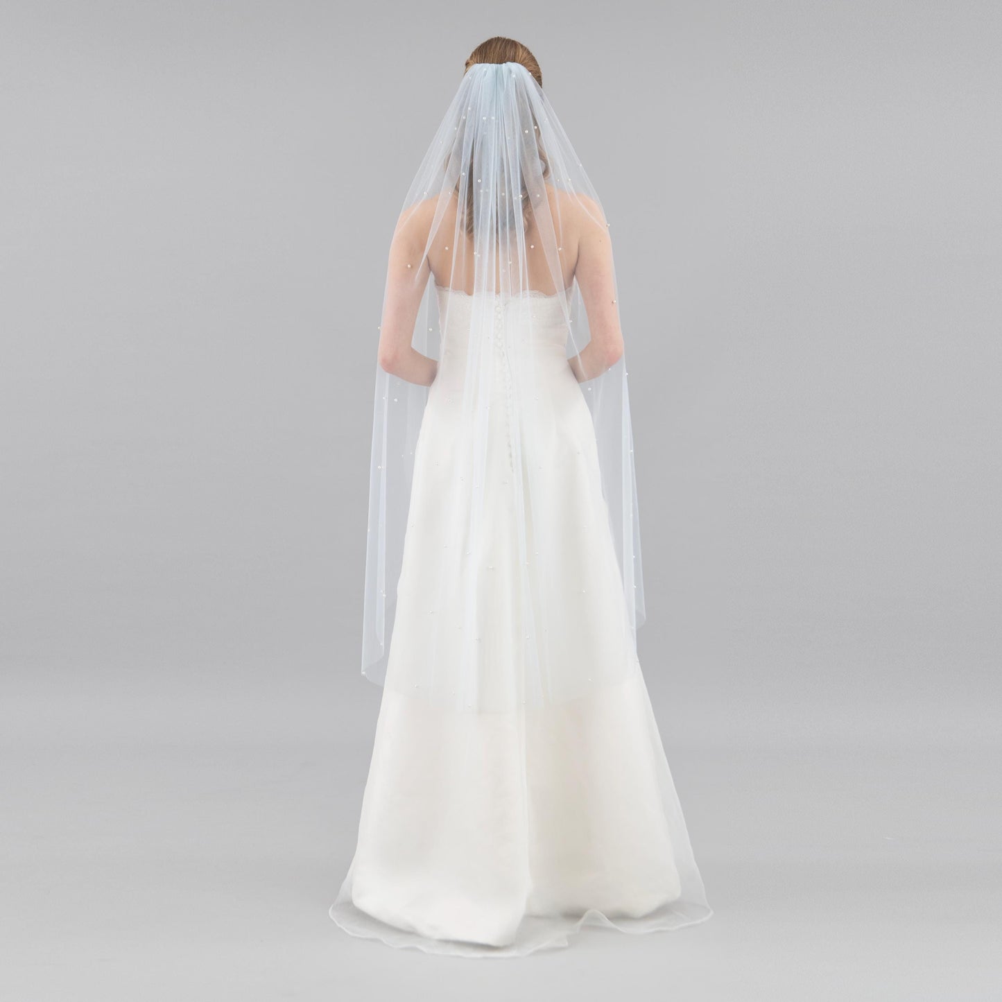 Baby Blue Pearl Veil