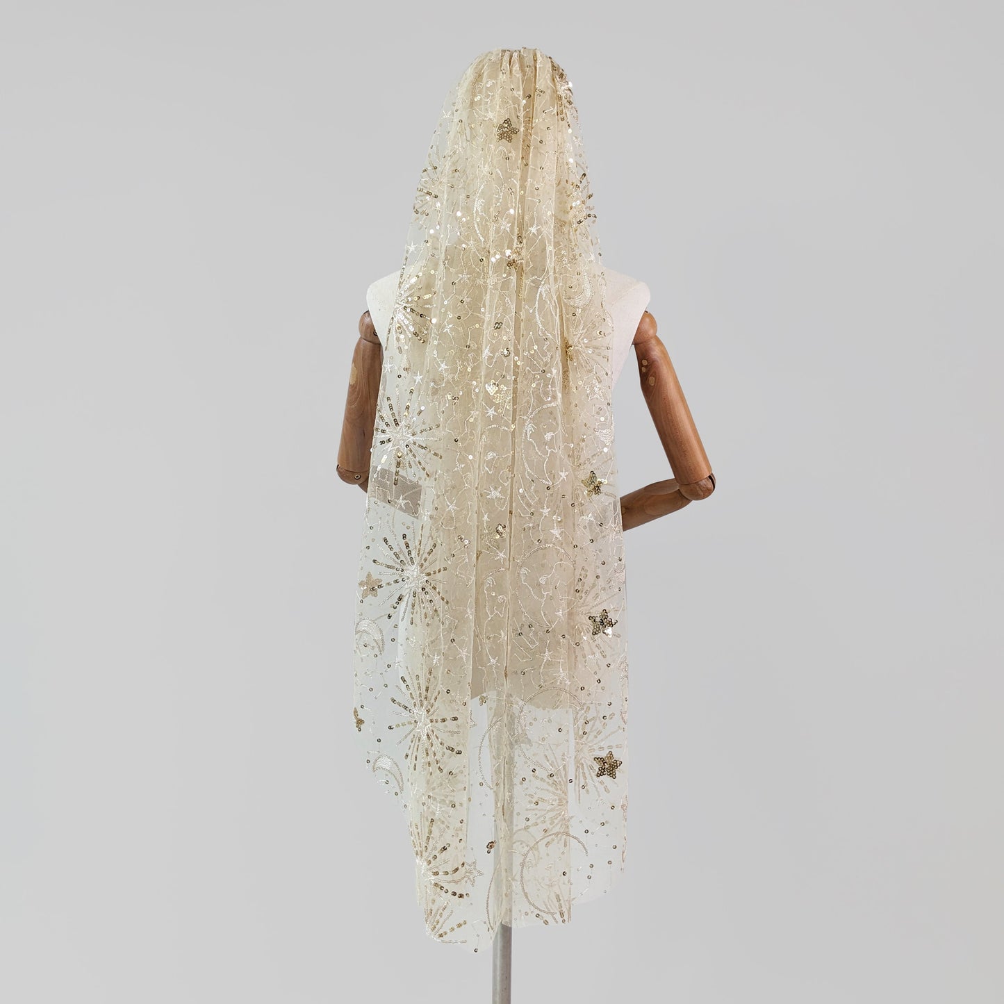 Champagne and Gold Celestial Veil
