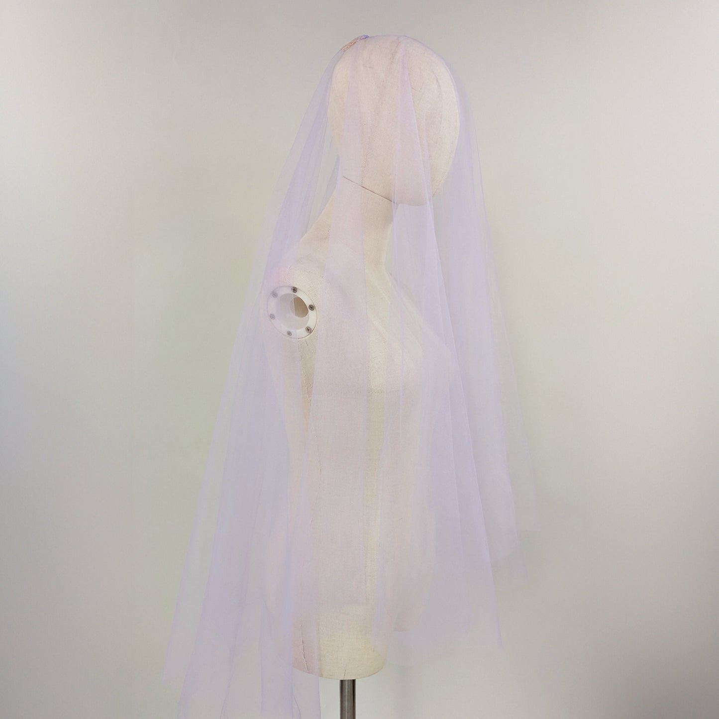 Lavender Purple Blusher Veil