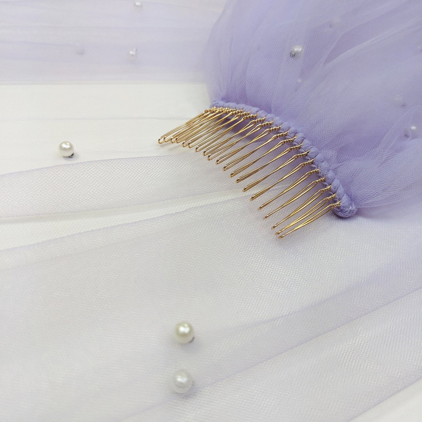 Lavender Purple Pearl Veil