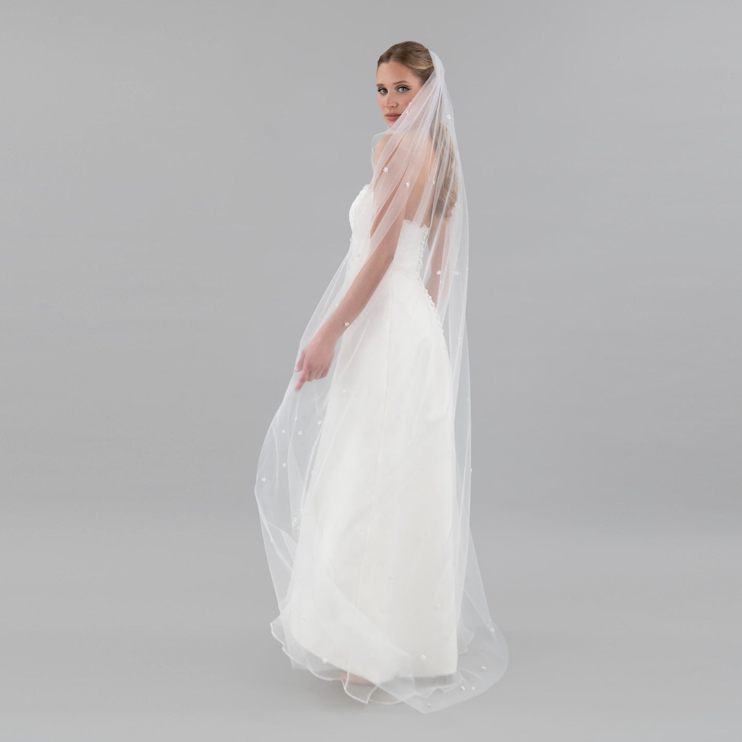 Ivory Mini Flower Veil
